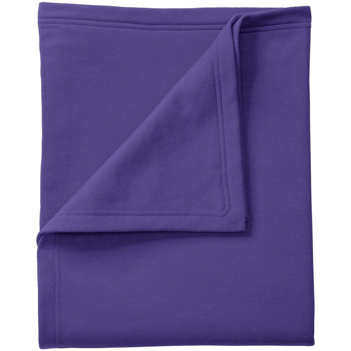 no-logo Port & Company Core Fleece Sweatshirt Blanket-Regular-Port & Company-Purple-1 Size-Thread Logic