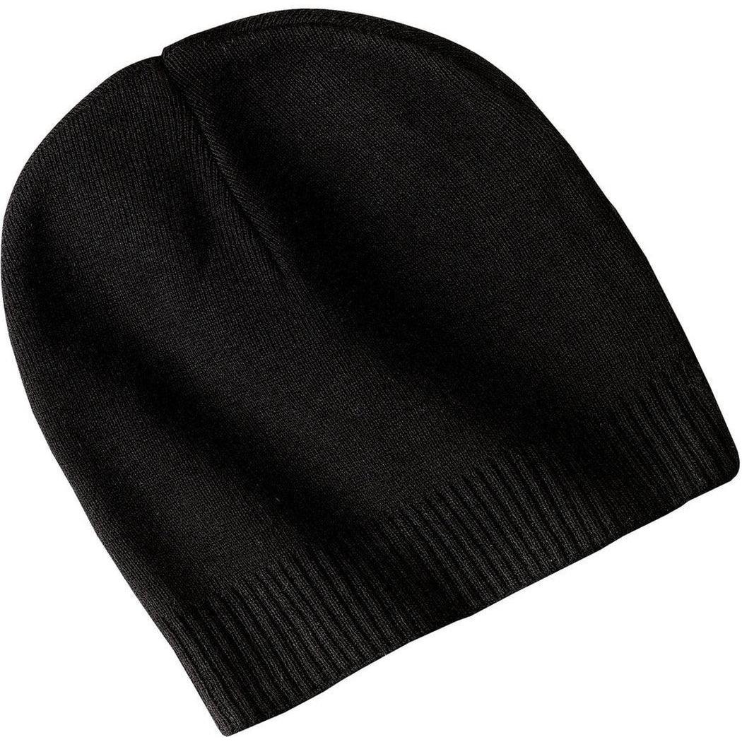 no-logo Port & Company Cotton Beanie-Headwear-Port & Company-Black-OSFA-Thread Logic
