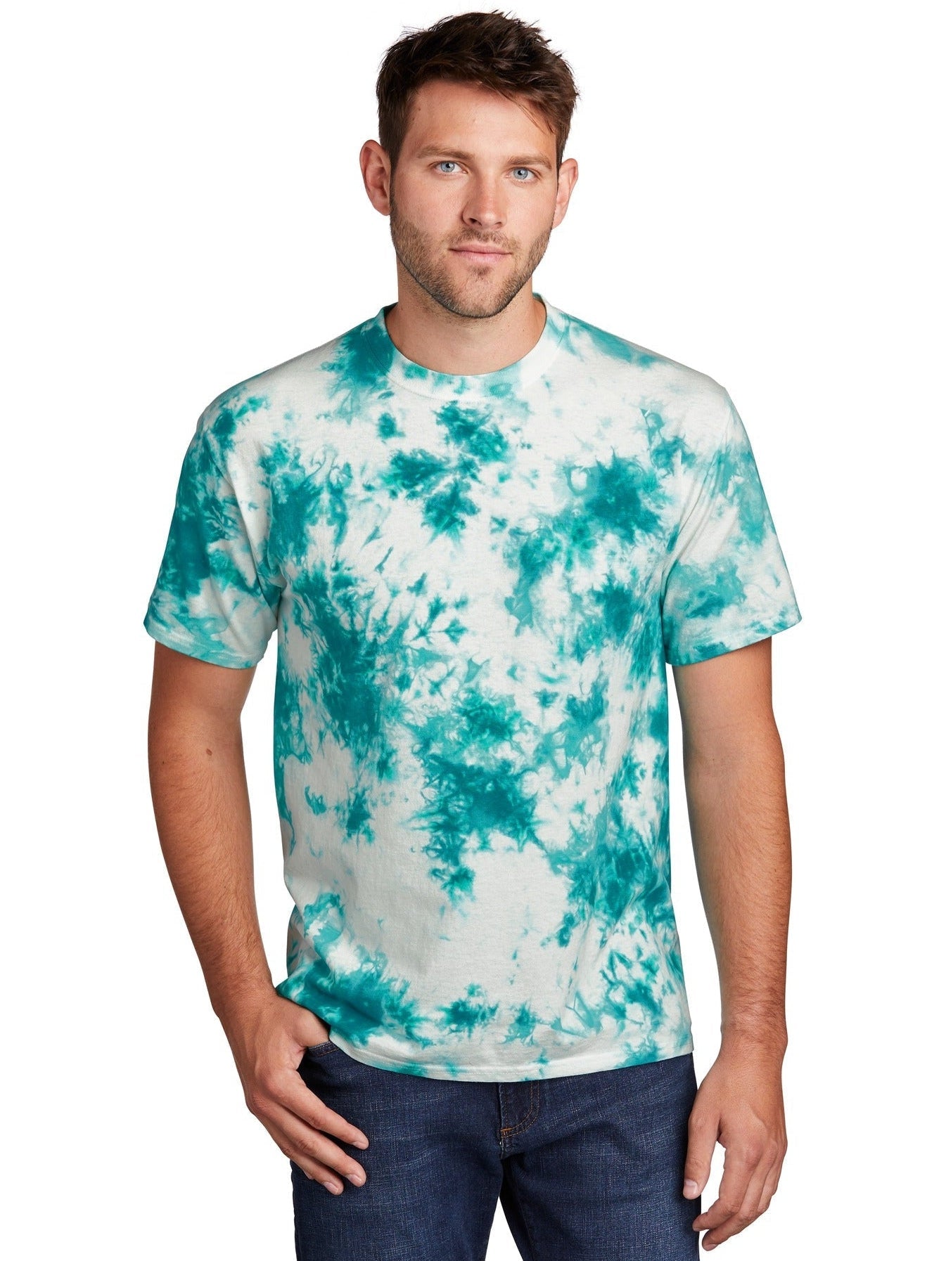 no-logo Port & Company Crystal Tie-Dye Tee-Regular-Port & Company-Thread Logic