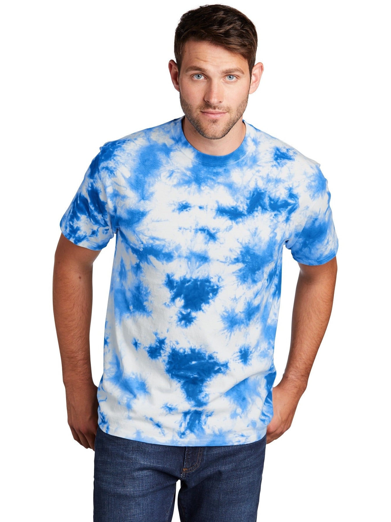 no-logo Port & Company Crystal Tie-Dye Tee-Regular-Port & Company-Thread Logic