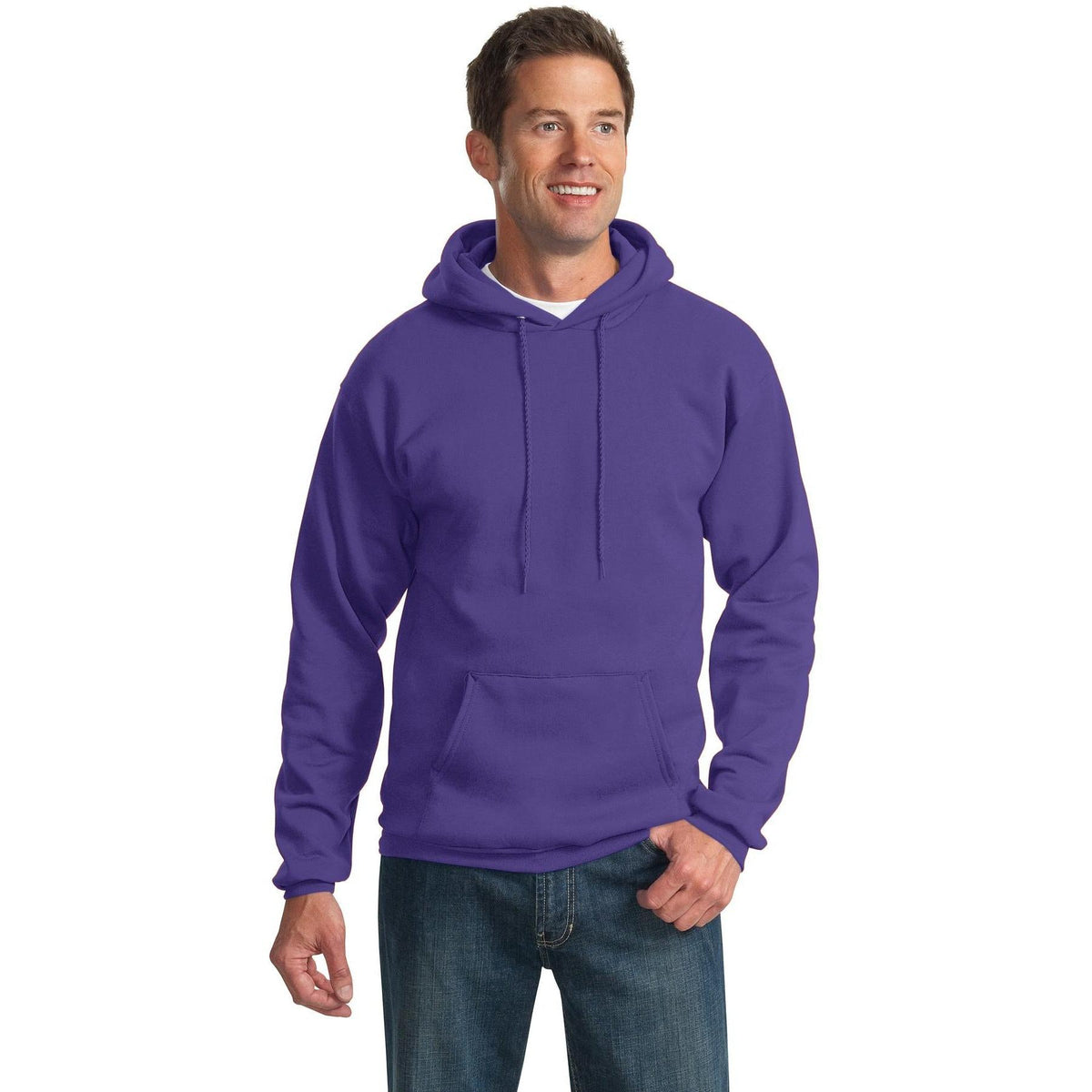 no-logo Port & Company Essential Fleece Pullover Hooded Sweatshirt-Hoodies-Port & Company-Thread Logic