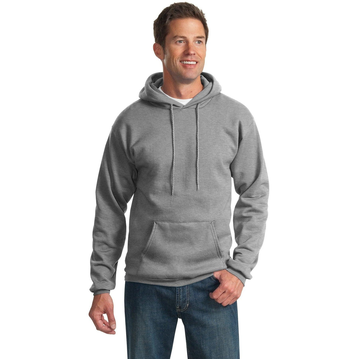 no-logo Port & Company Essential Fleece Pullover Hooded Sweatshirt-Hoodies-Port & Company-Thread Logic