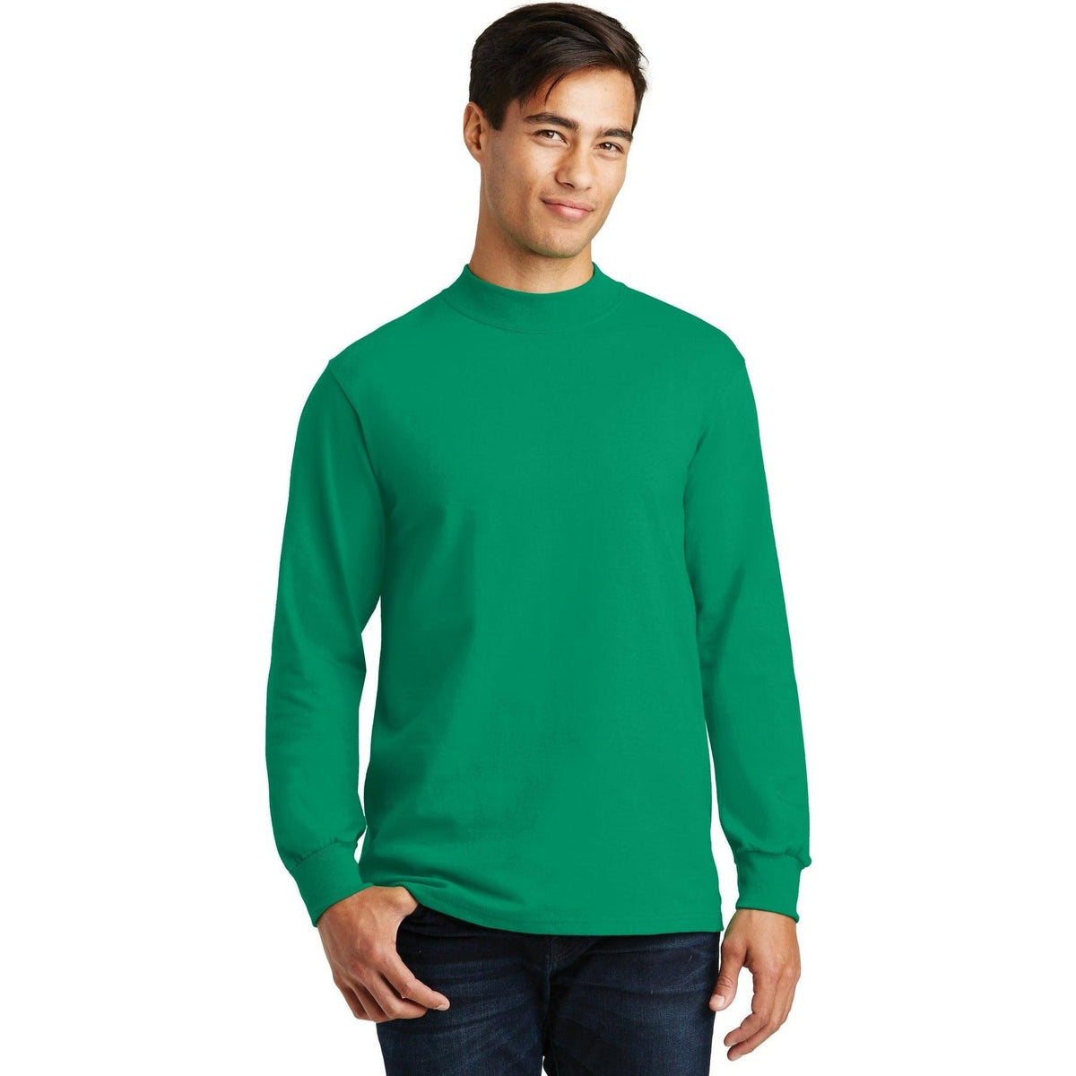 no-logo Port & Company Essential Mock Turtleneck-Regular-Port & Company-Thread Logic