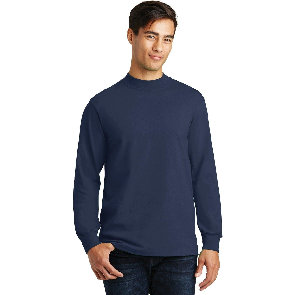 no-logo Port & Company Essential Mock Turtleneck-Regular-Port & Company-Thread Logic