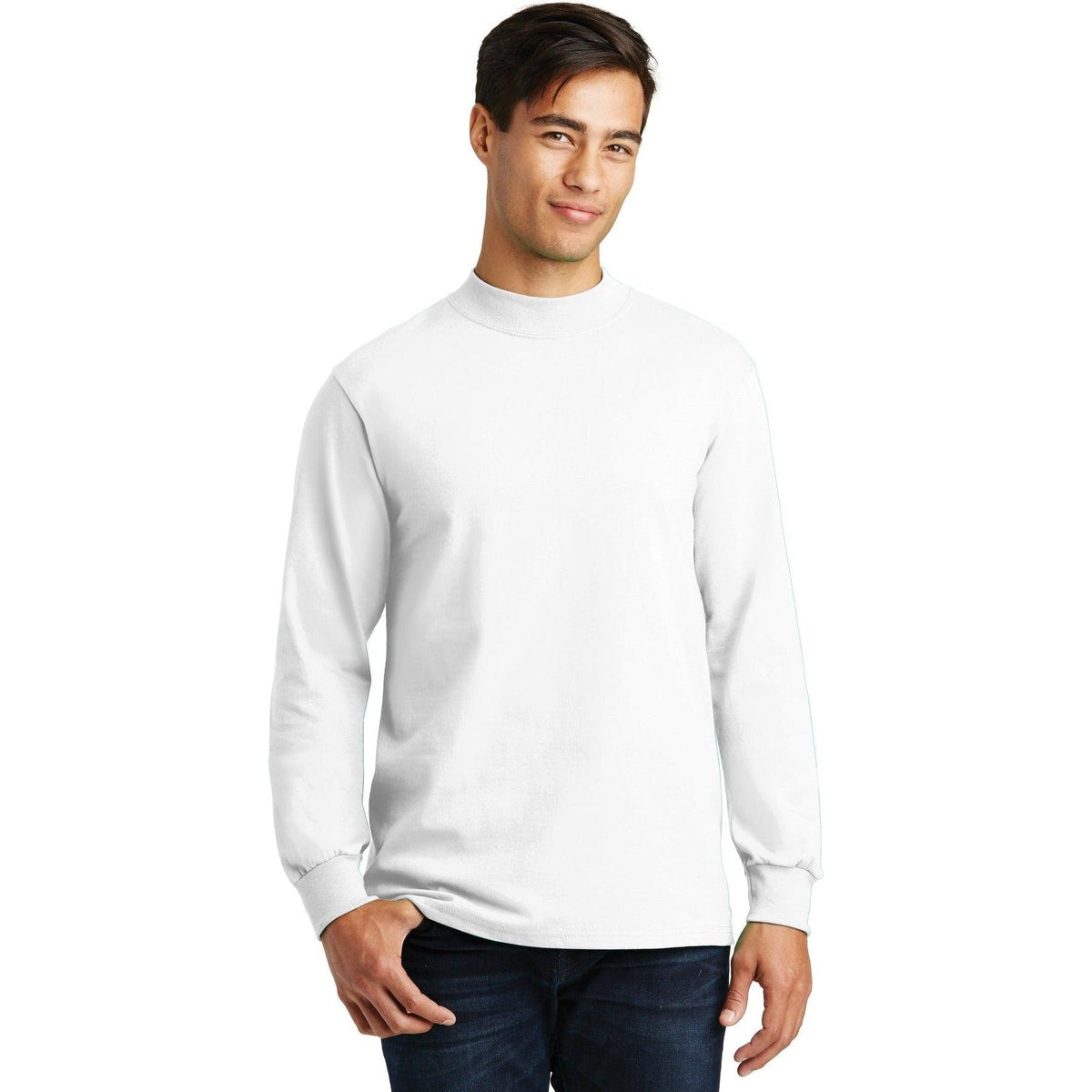 no-logo Port & Company Essential Mock Turtleneck-Regular-Port & Company-Thread Logic