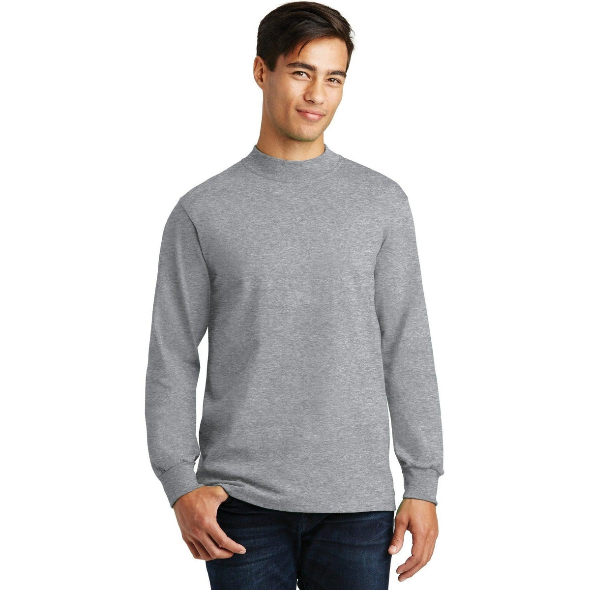 no-logo Port & Company Essential Mock Turtleneck-Regular-Port & Company-Thread Logic