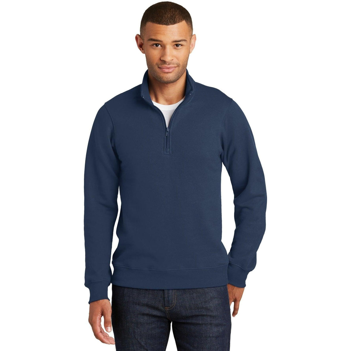 no-logo Port & Company Fan Favorite Fleece 1/4-Zip Pullover Sweatshirt-Regular-Port & Company-Thread Logic