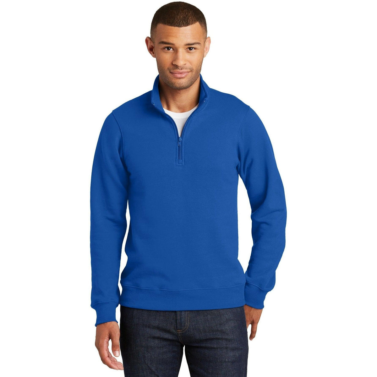 no-logo Port & Company Fan Favorite Fleece 1/4-Zip Pullover Sweatshirt-Regular-Port & Company-Thread Logic