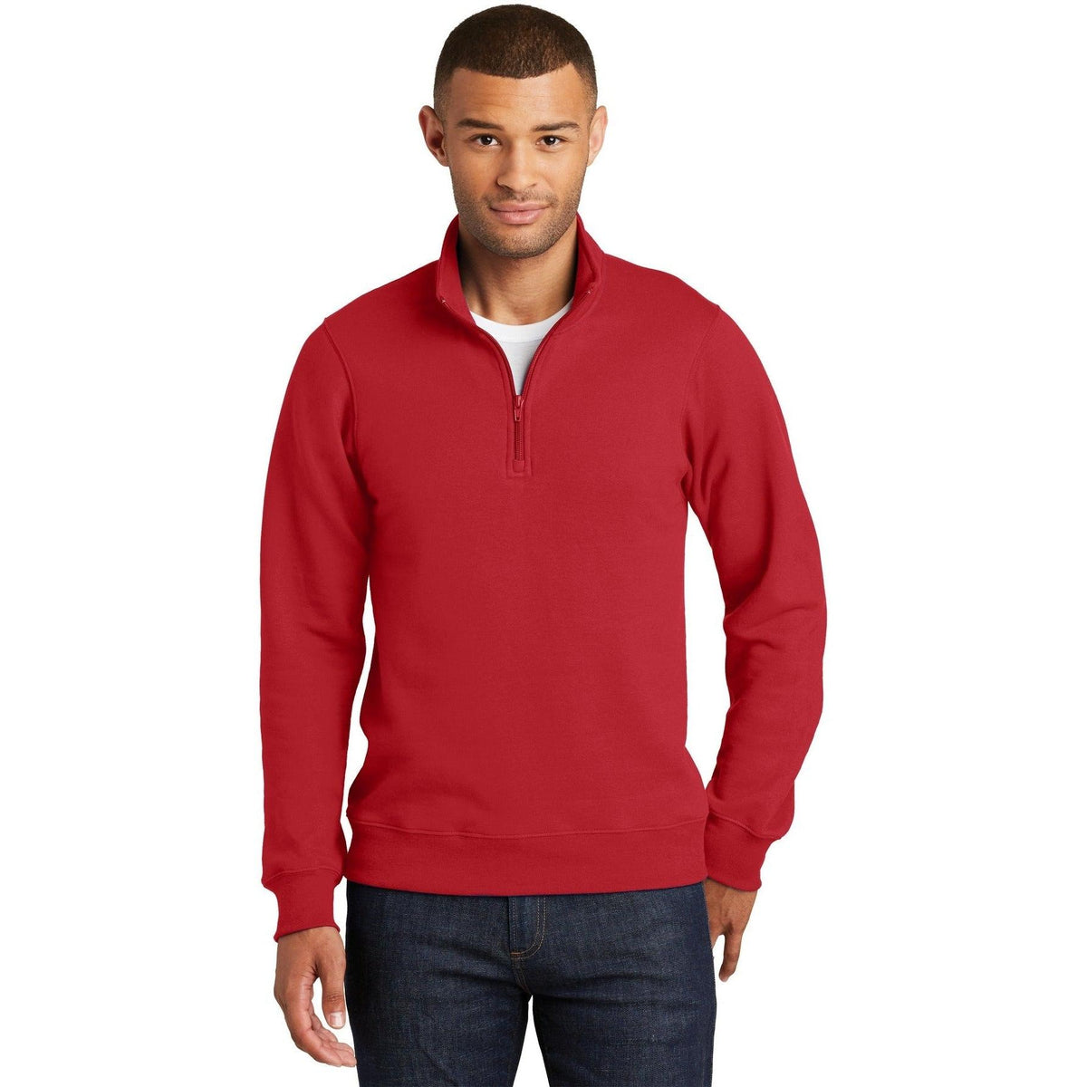 no-logo Port & Company Fan Favorite Fleece 1/4-Zip Pullover Sweatshirt-Regular-Port & Company-Thread Logic