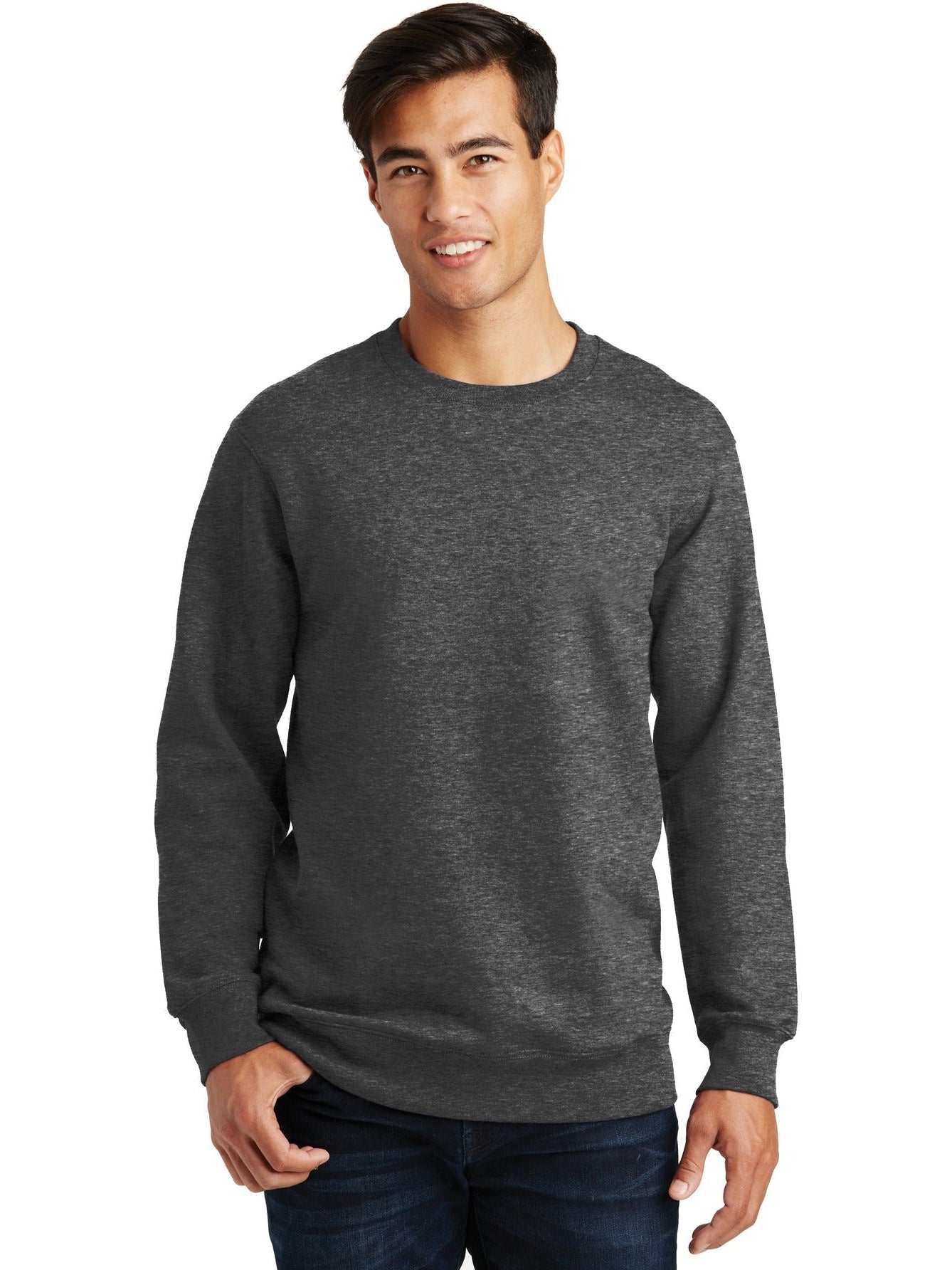 no-logo Port & Company Fan Favorite Fleece Crewneck Sweatshirt-Regular-Port & Company-Thread Logic