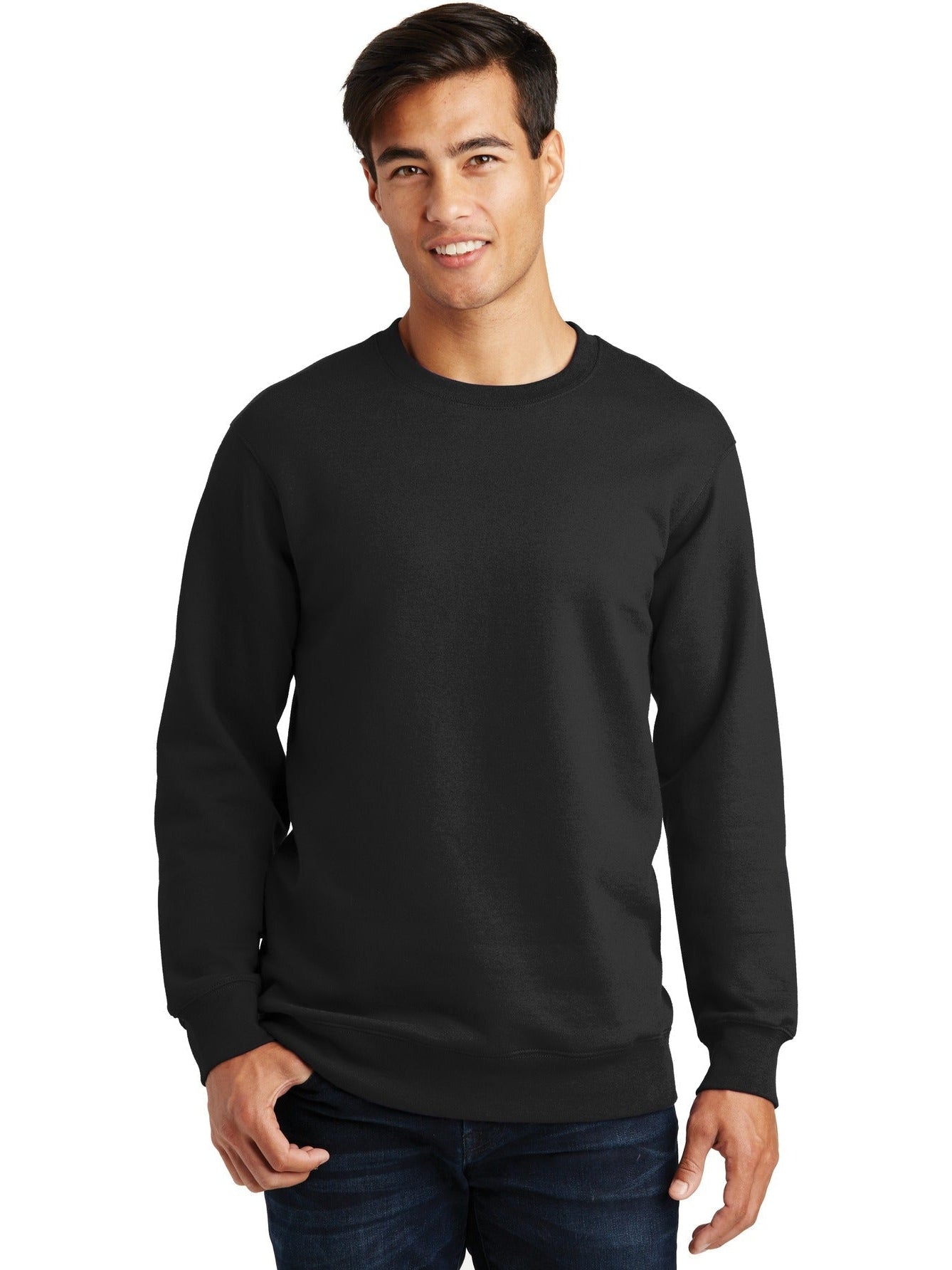 no-logo Port & Company Fan Favorite Fleece Crewneck Sweatshirt-Regular-Port & Company-Thread Logic
