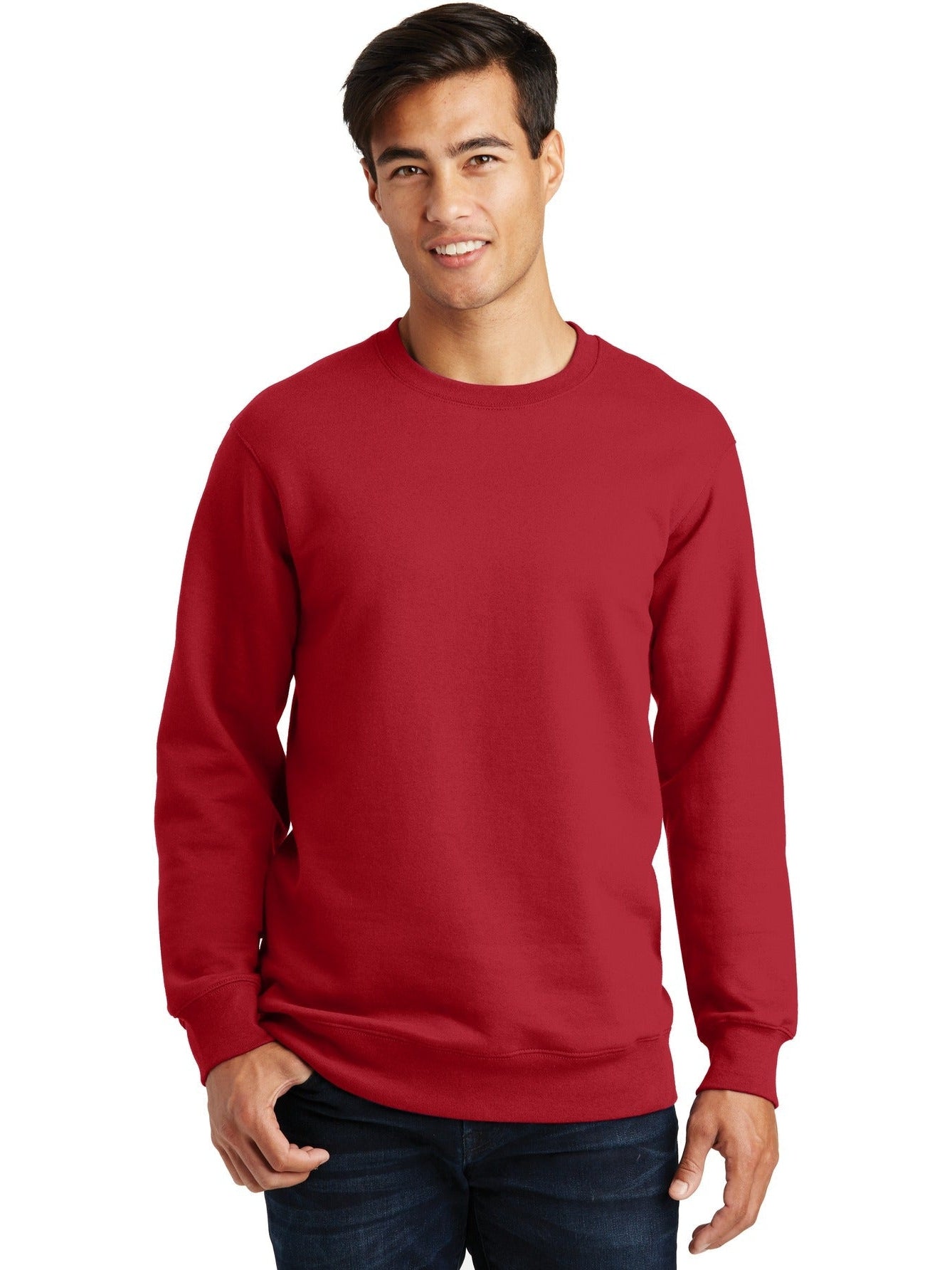 no-logo Port & Company Fan Favorite Fleece Crewneck Sweatshirt-Regular-Port & Company-Thread Logic