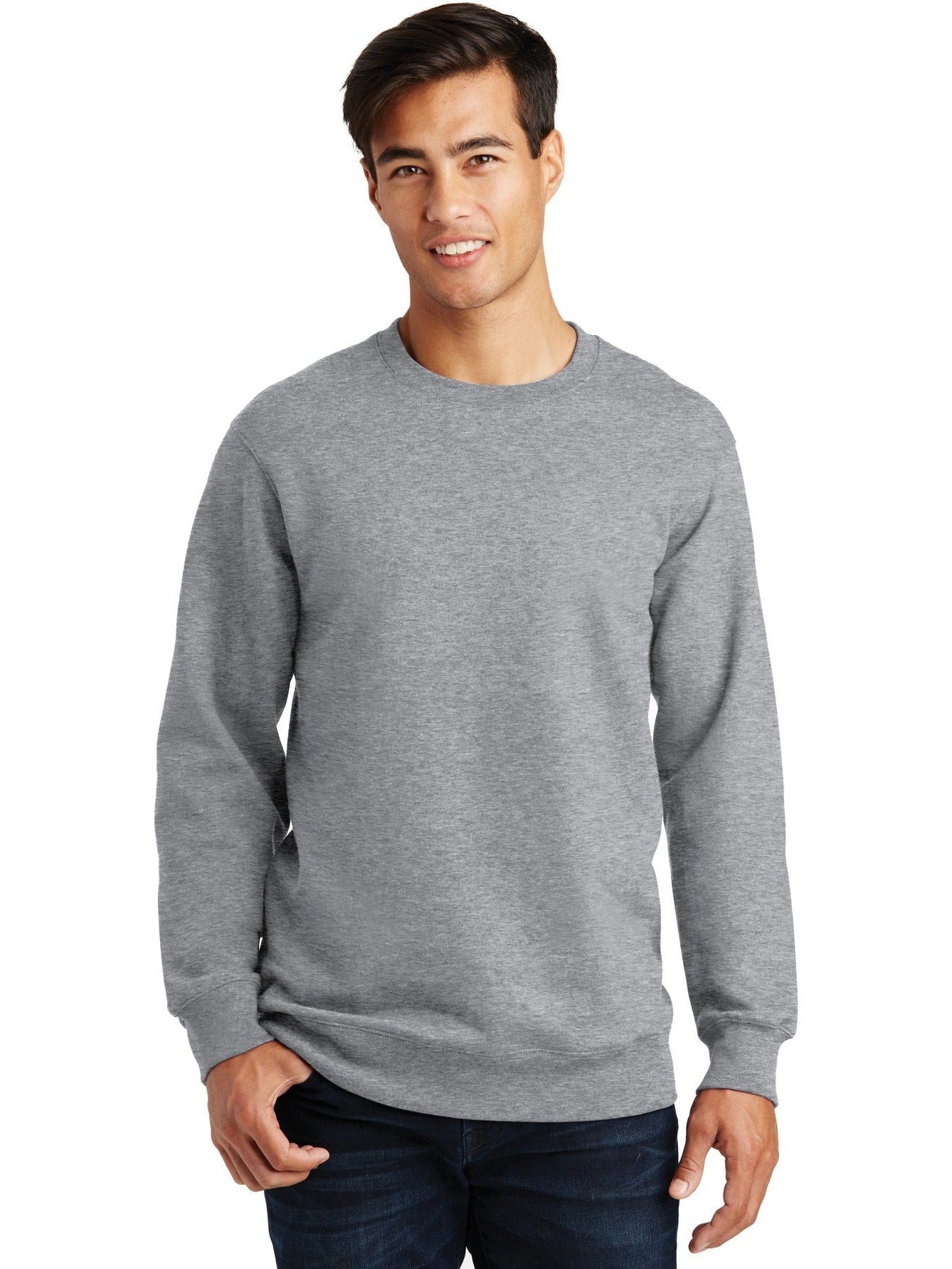 no-logo Port & Company Fan Favorite Fleece Crewneck Sweatshirt-Regular-Port & Company-Thread Logic