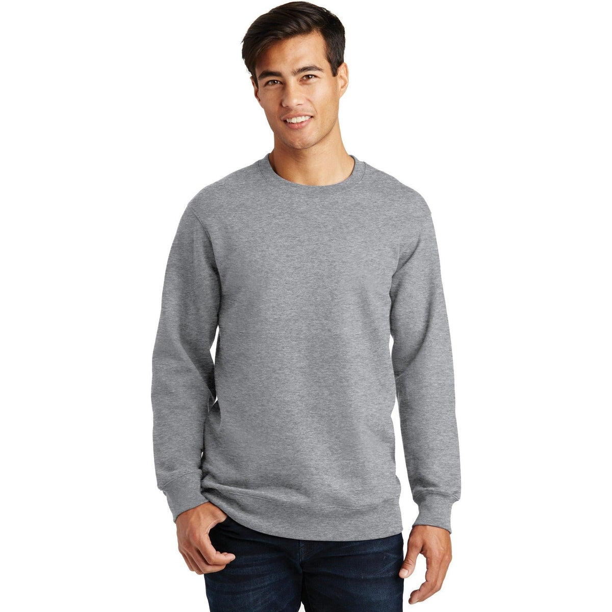 no-logo Port & Company Fan Favorite Fleece Crewneck Sweatshirt-Regular-Port & Company-Thread Logic