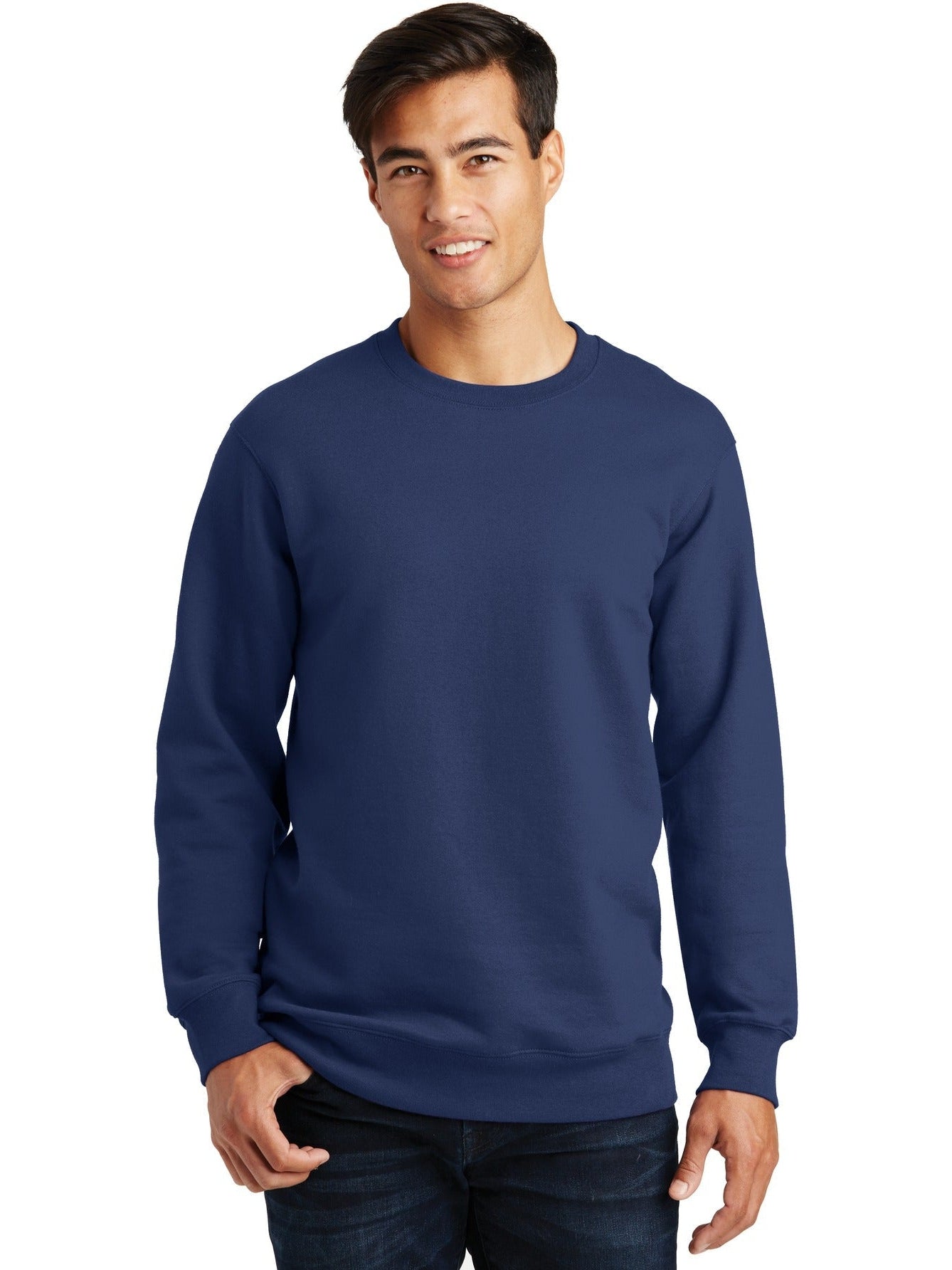 no-logo Port & Company Fan Favorite Fleece Crewneck Sweatshirt-Regular-Port & Company-Thread Logic