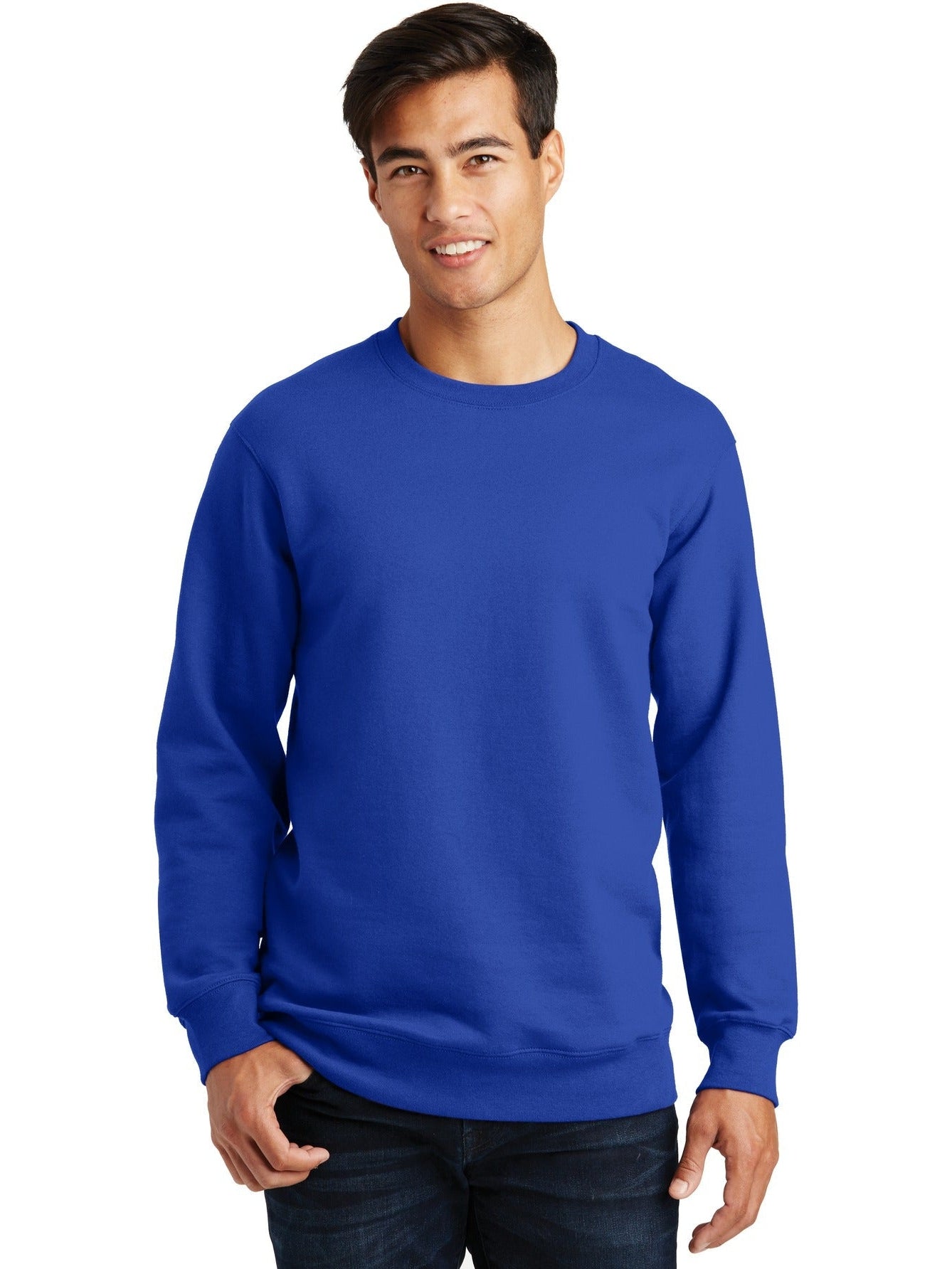 no-logo Port & Company Fan Favorite Fleece Crewneck Sweatshirt-Regular-Port & Company-Thread Logic