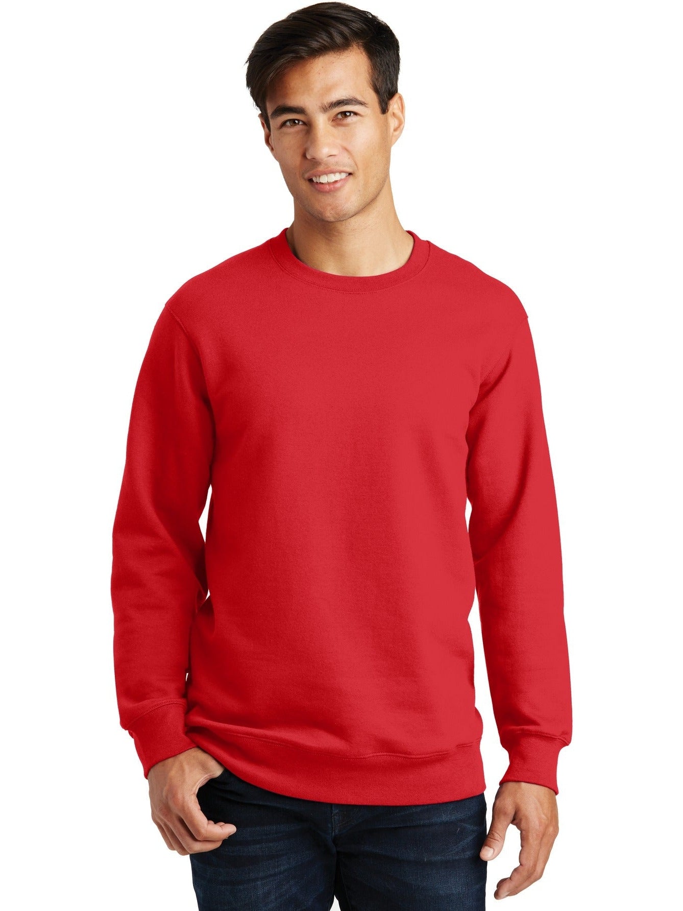 no-logo Port & Company Fan Favorite Fleece Crewneck Sweatshirt-Regular-Port & Company-Thread Logic