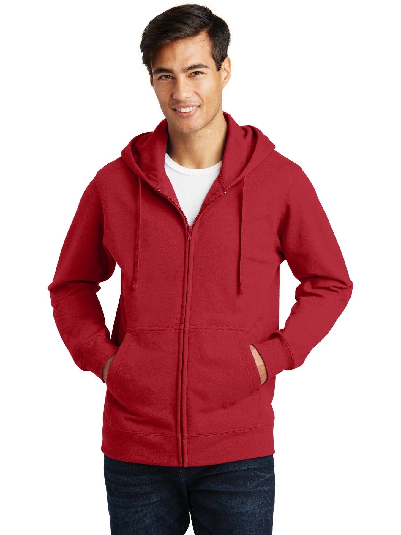 no-logo Port & Company Fan Favorite Fleece Full-Zip Hooded Sweatshirt-Regular-Port & Company-Thread Logic
