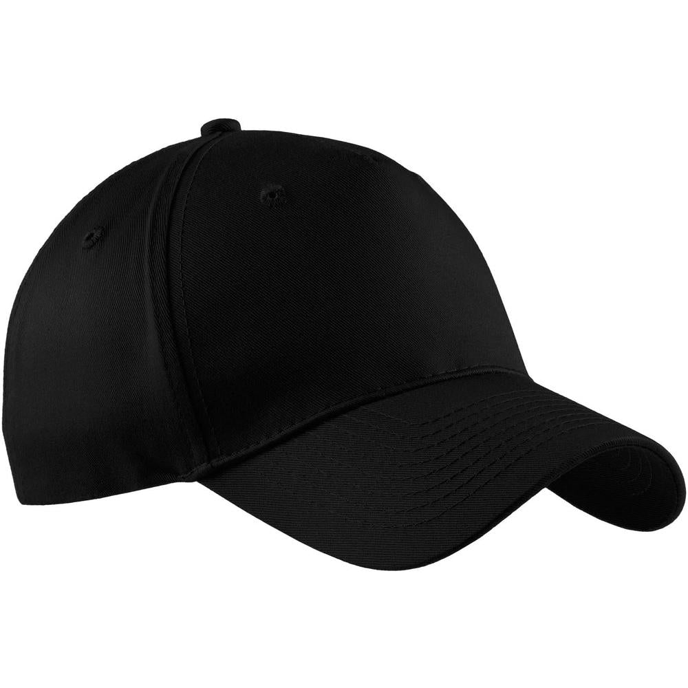 no-logo Port & Company Five-Panel Twill Cap