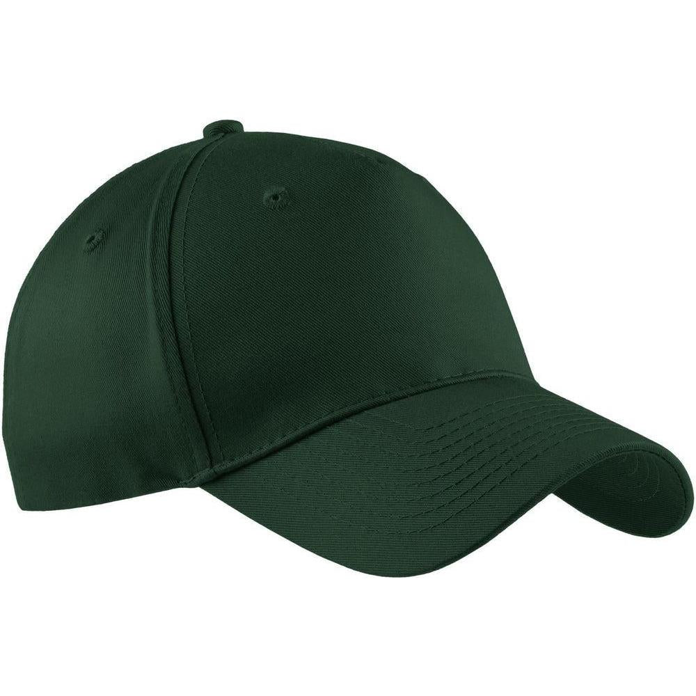 no-logo Port & Company Five-Panel Twill Cap