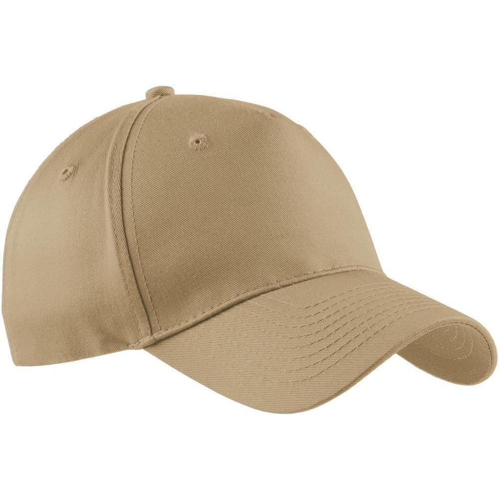 no-logo Port & Company Five-Panel Twill Cap