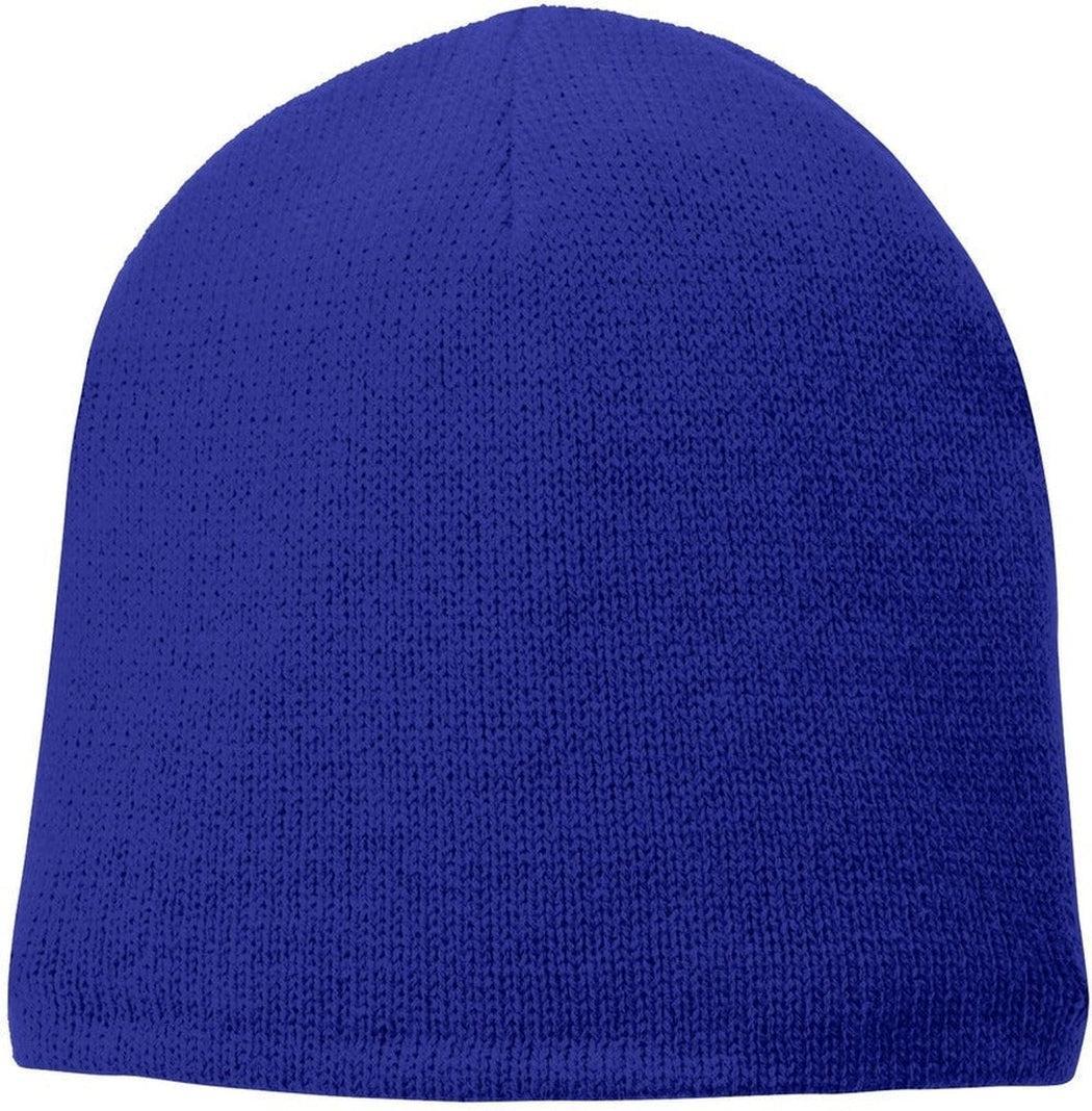 Port & Company Fleece-Lined Beanie Cap-Regular-Port & Company-Athletic Royal-OSFA-Thread Logic