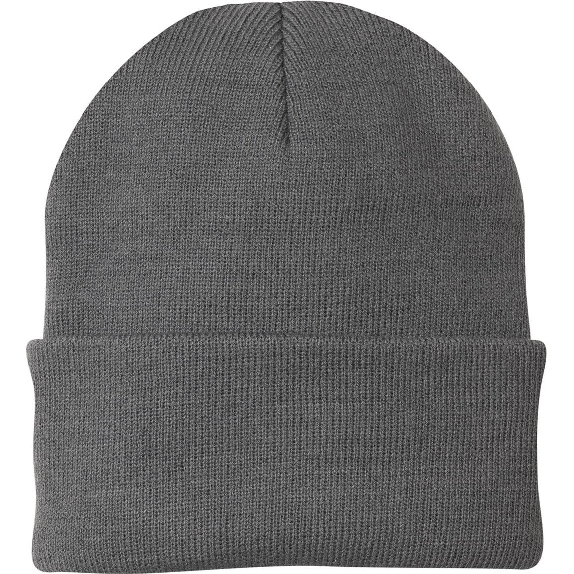 no-logo Port & Company Knit Cap-Headwear-Port & Company-Athletic Oxford-Thread Logic