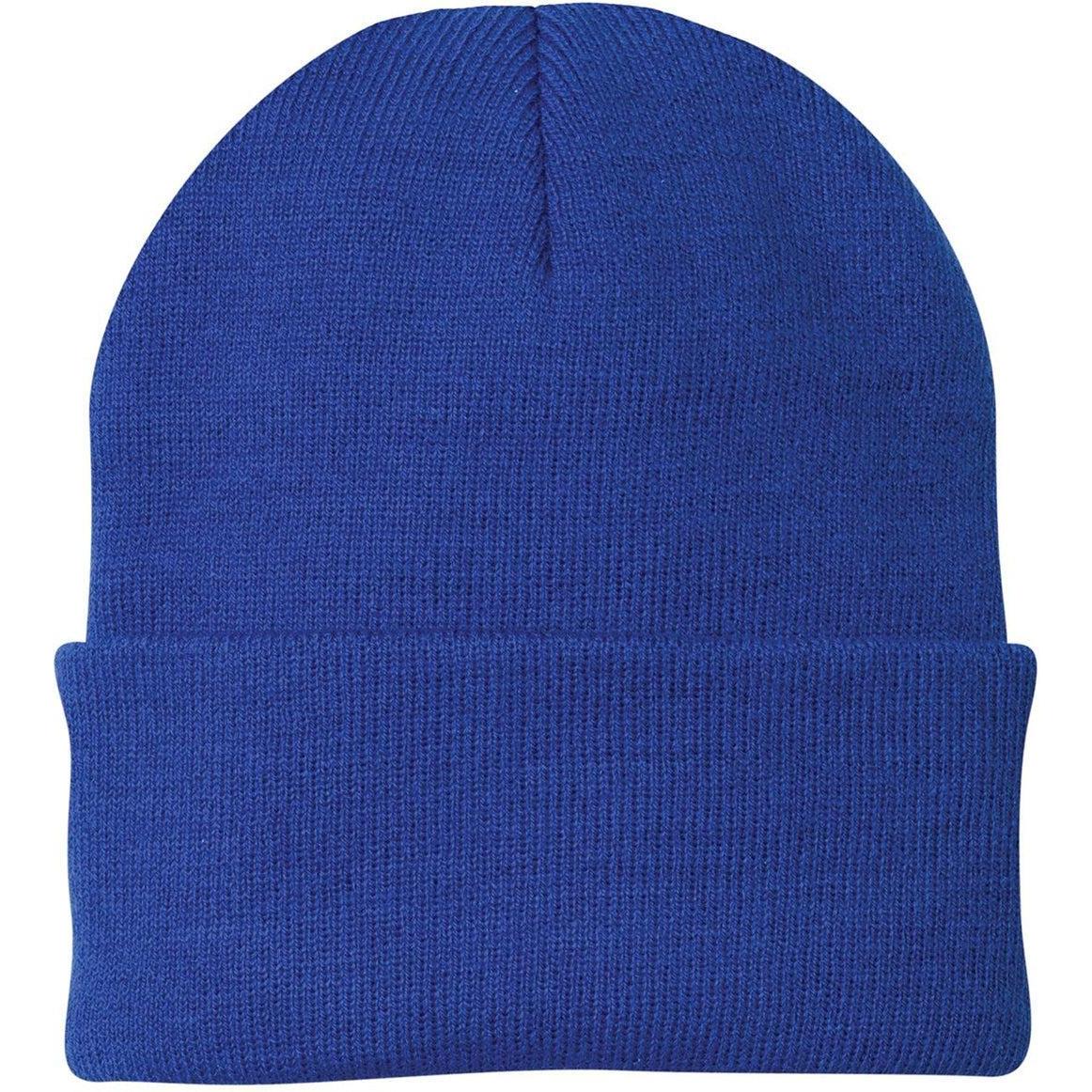 no-logo Port & Company Knit Cap-Headwear-Port & Company-Athletic Royal-Thread Logic