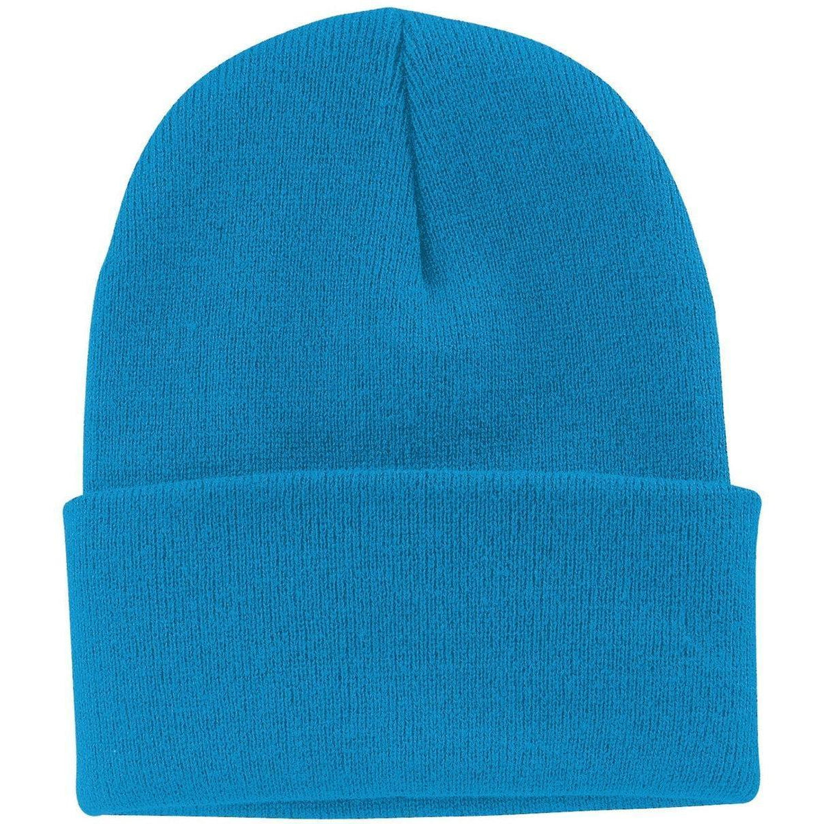 no-logo Port & Company Knit Cap-Headwear-Port & Company-Neon Blue-Thread Logic
