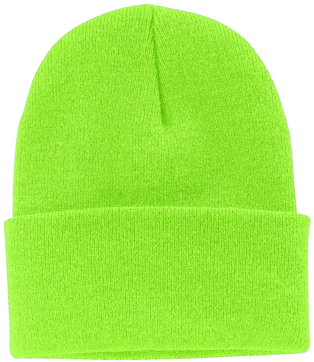 Port & Company Knit Cap-Regular-Port & Company-Neon Green-Thread Logic
