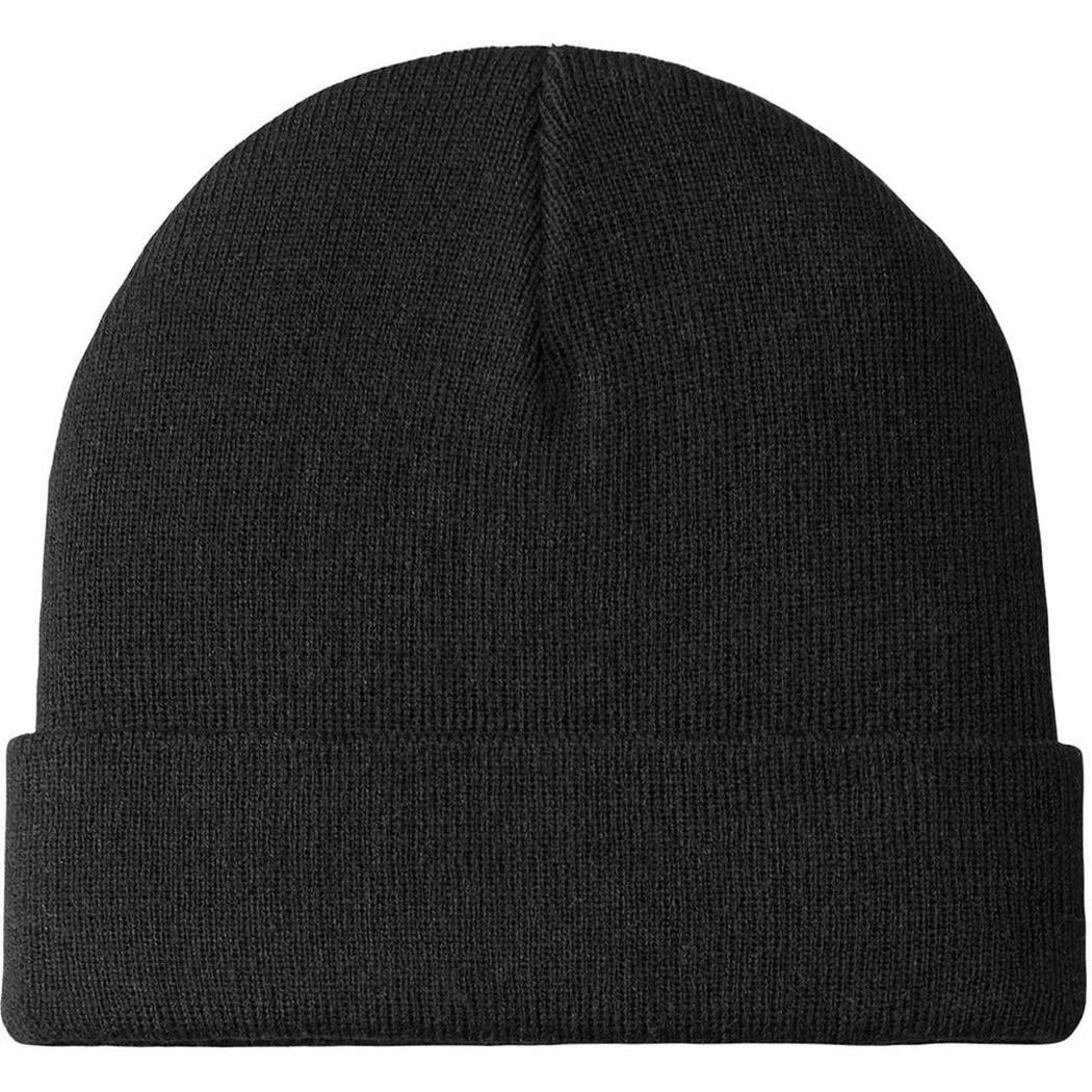 no-logo Port & Company Knit Cuff Beanie-Headwear-Port & Company-Black-OSFA-Thread Logic