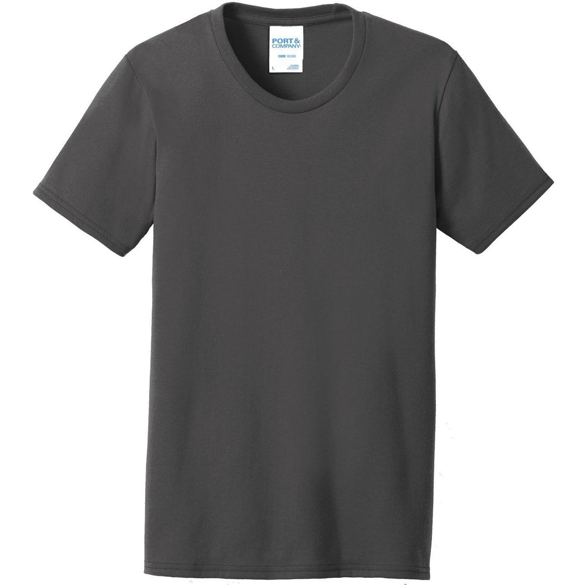 no-logo Port & Company Women's 50/50 T-Shirt-Polos-Port & Company-Charcoal-XS-Thread Logic