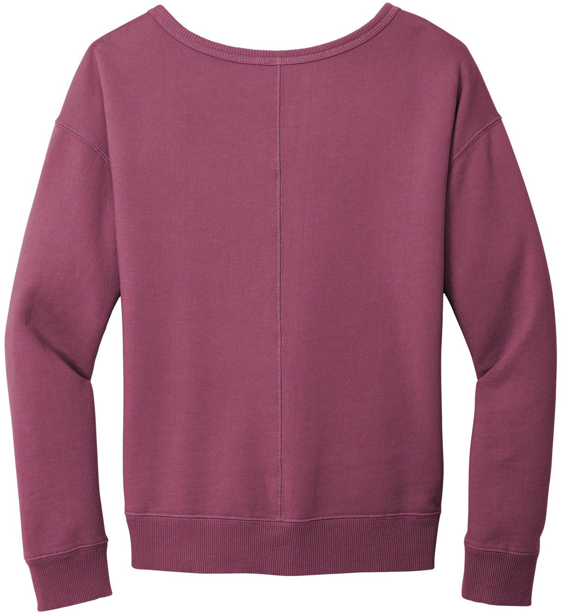 no-logo Port & Company Ladies Beach Wash Garment-Dyed V-Neck Sweatshirt-Apparel-Port & Company-Thread Logic