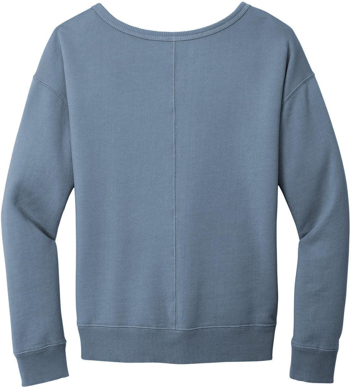 no-logo Port & Company Ladies Beach Wash Garment-Dyed V-Neck Sweatshirt-Apparel-Port & Company-Thread Logic