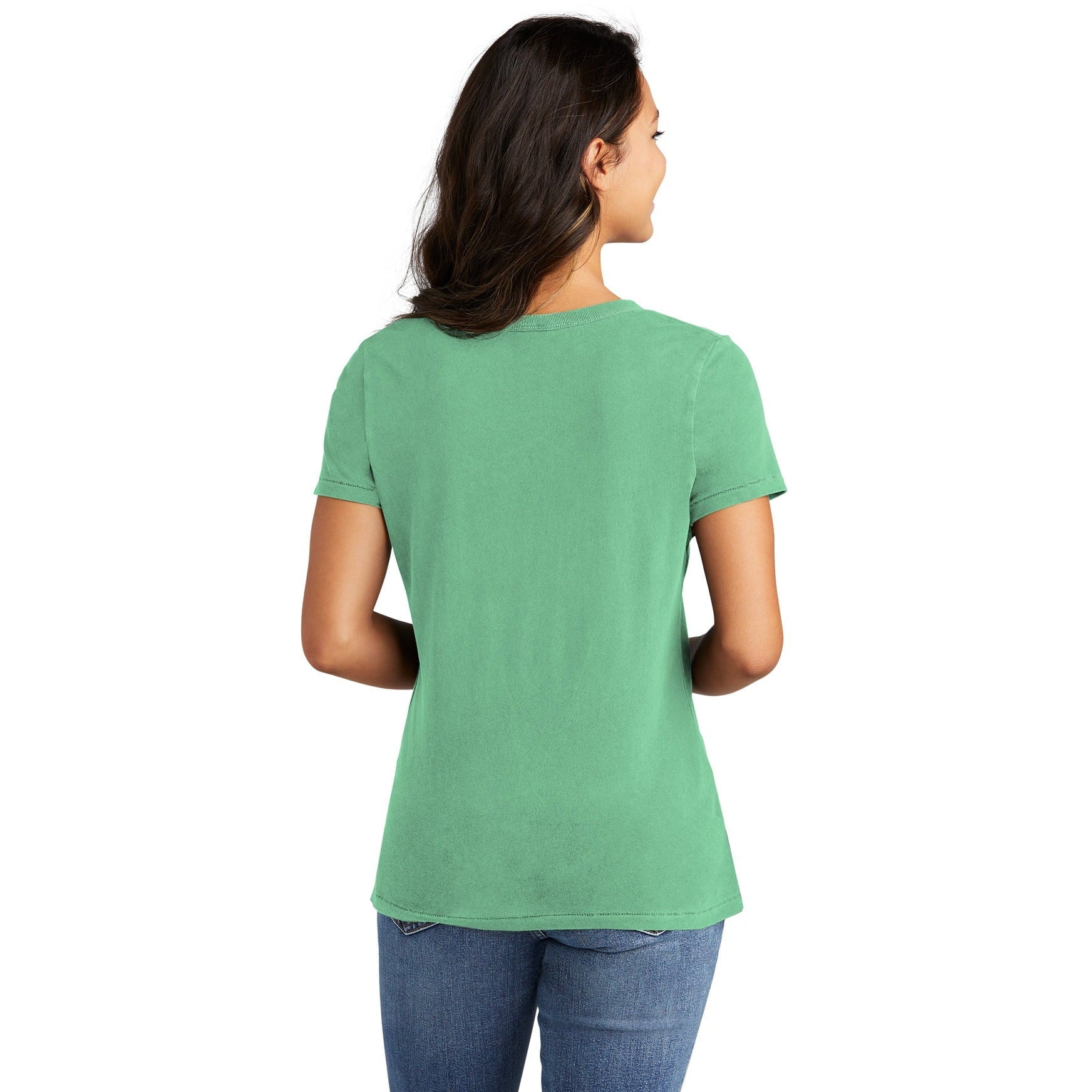 no-logo Port & Company Ladies Beach Wash Garment-Dyed V-Neck Tee-Apparel-Port & Company-Thread Logic