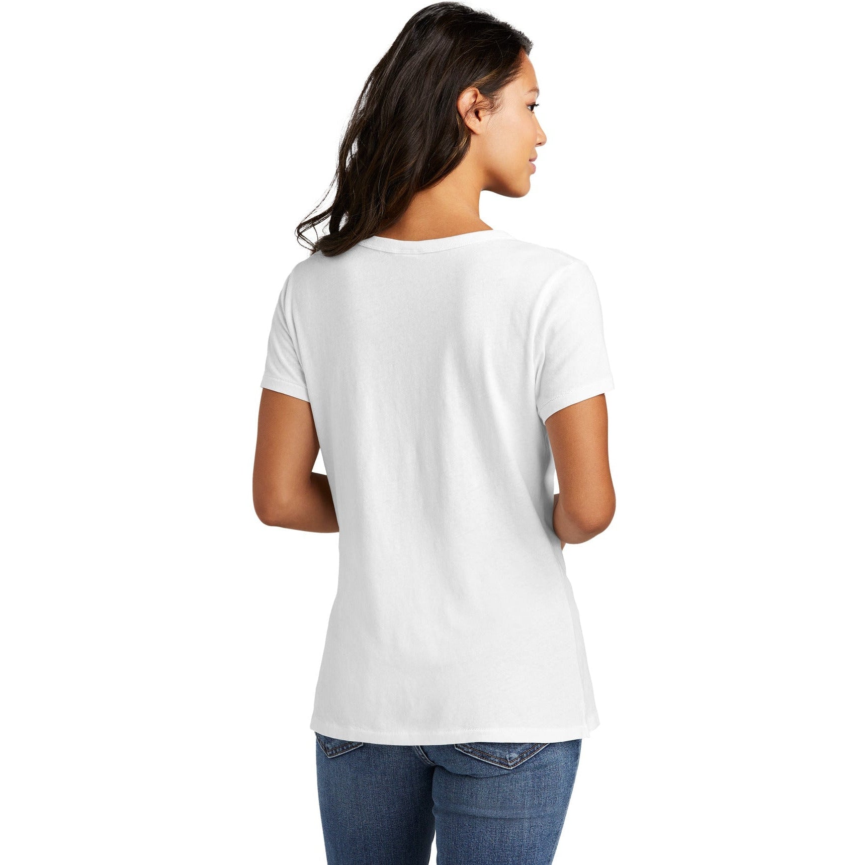 no-logo Port & Company Ladies Beach Wash Garment-Dyed V-Neck Tee-Apparel-Port & Company-Thread Logic