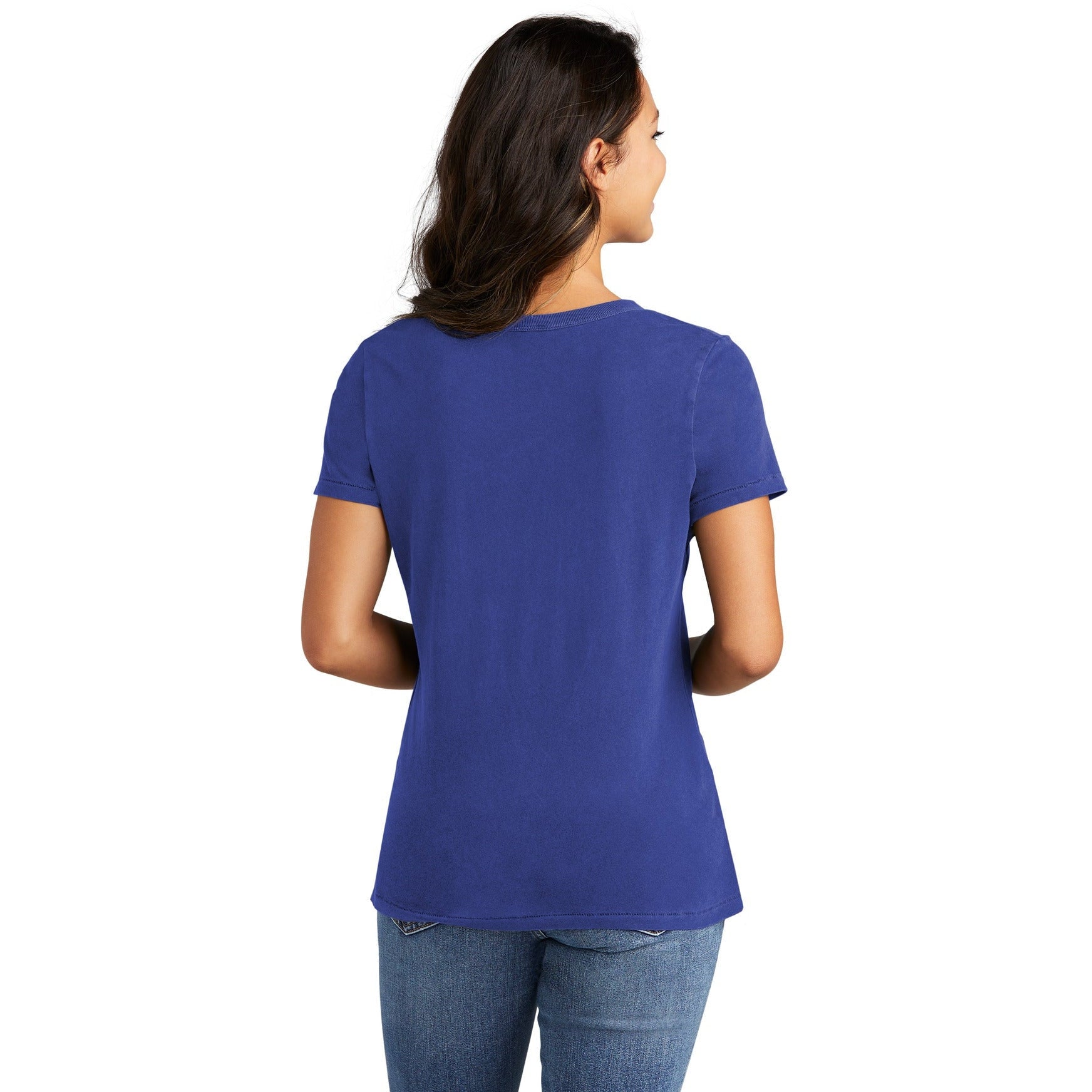 no-logo Port & Company Ladies Beach Wash Garment-Dyed V-Neck Tee-Apparel-Port & Company-Thread Logic