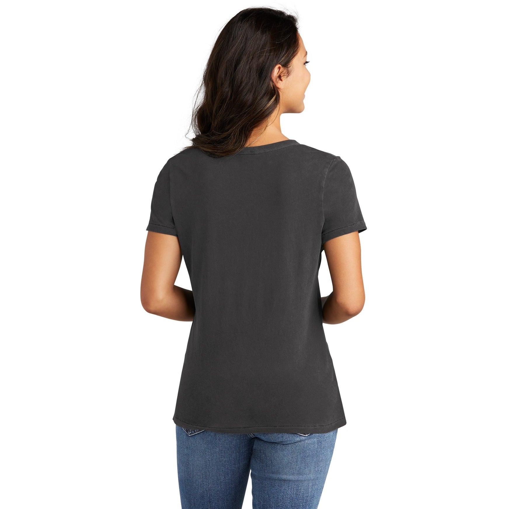 no-logo Port & Company Ladies Beach Wash Garment-Dyed V-Neck Tee-Apparel-Port & Company-Thread Logic