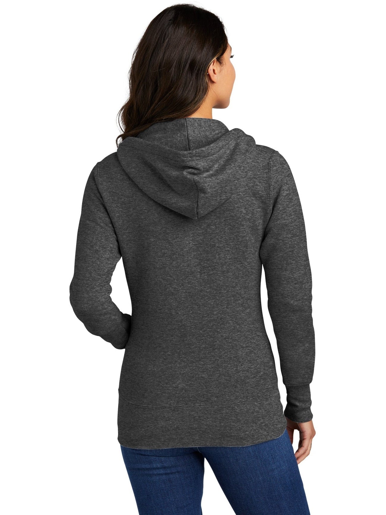 no-logo Port & Company Ladies Core Fleece Full-Zip Hooded Sweatshirt-Regular-Port & Company-Thread Logic