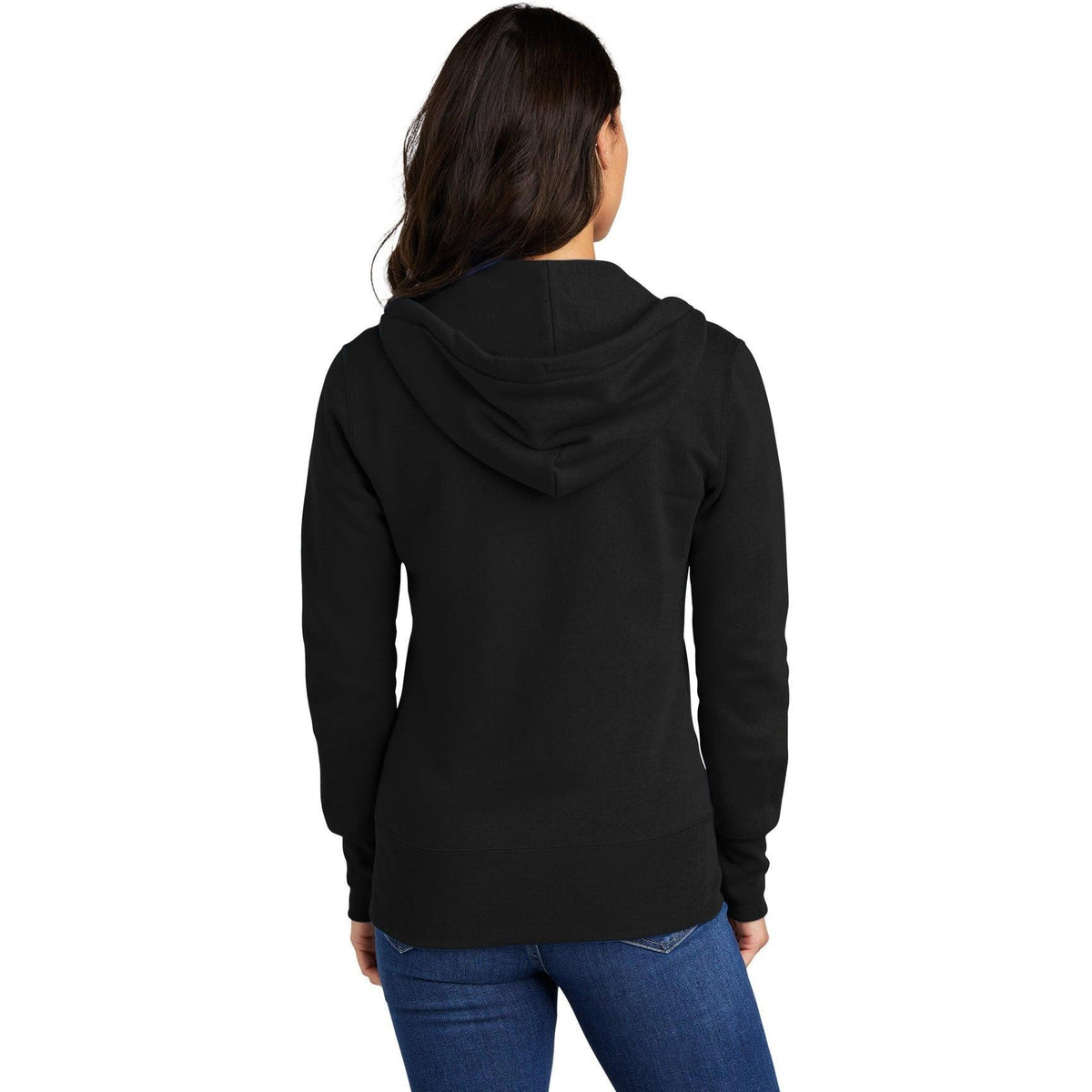 no-logo Port & Company Ladies Core Fleece Full-Zip Hooded Sweatshirt-Regular-Port & Company-Thread Logic