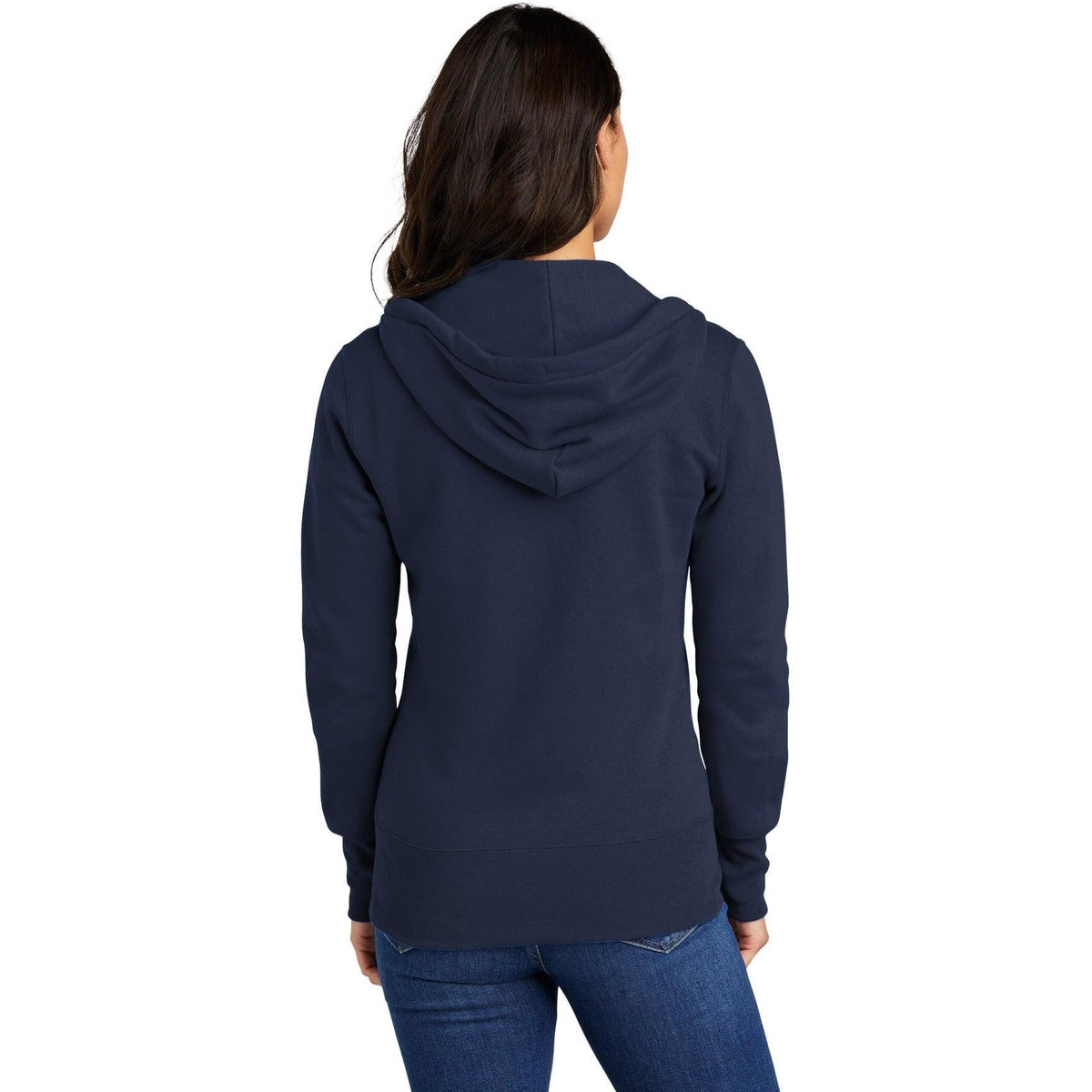 no-logo Port & Company Ladies Core Fleece Full-Zip Hooded Sweatshirt-Regular-Port & Company-Thread Logic