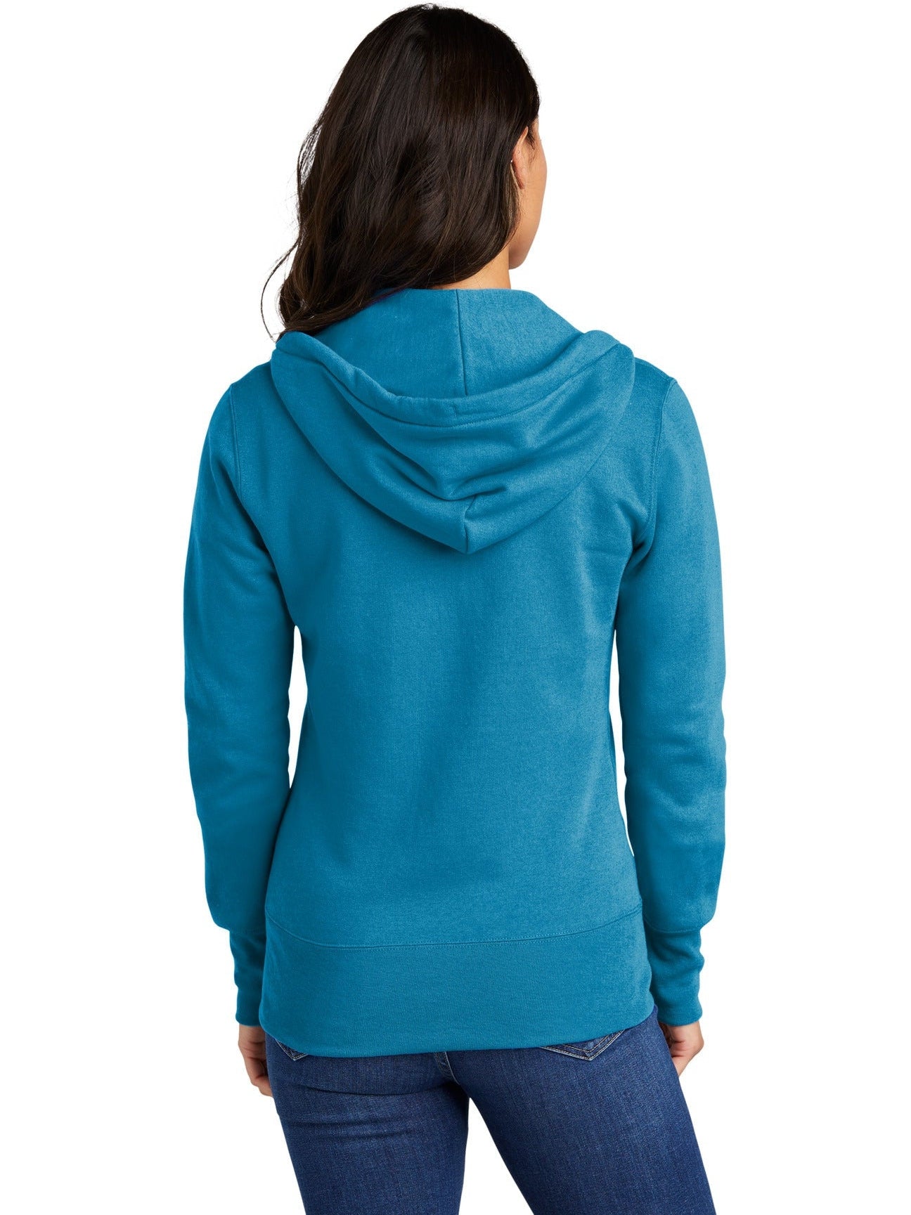 no-logo Port & Company Ladies Core Fleece Full-Zip Hooded Sweatshirt-Regular-Port & Company-Thread Logic