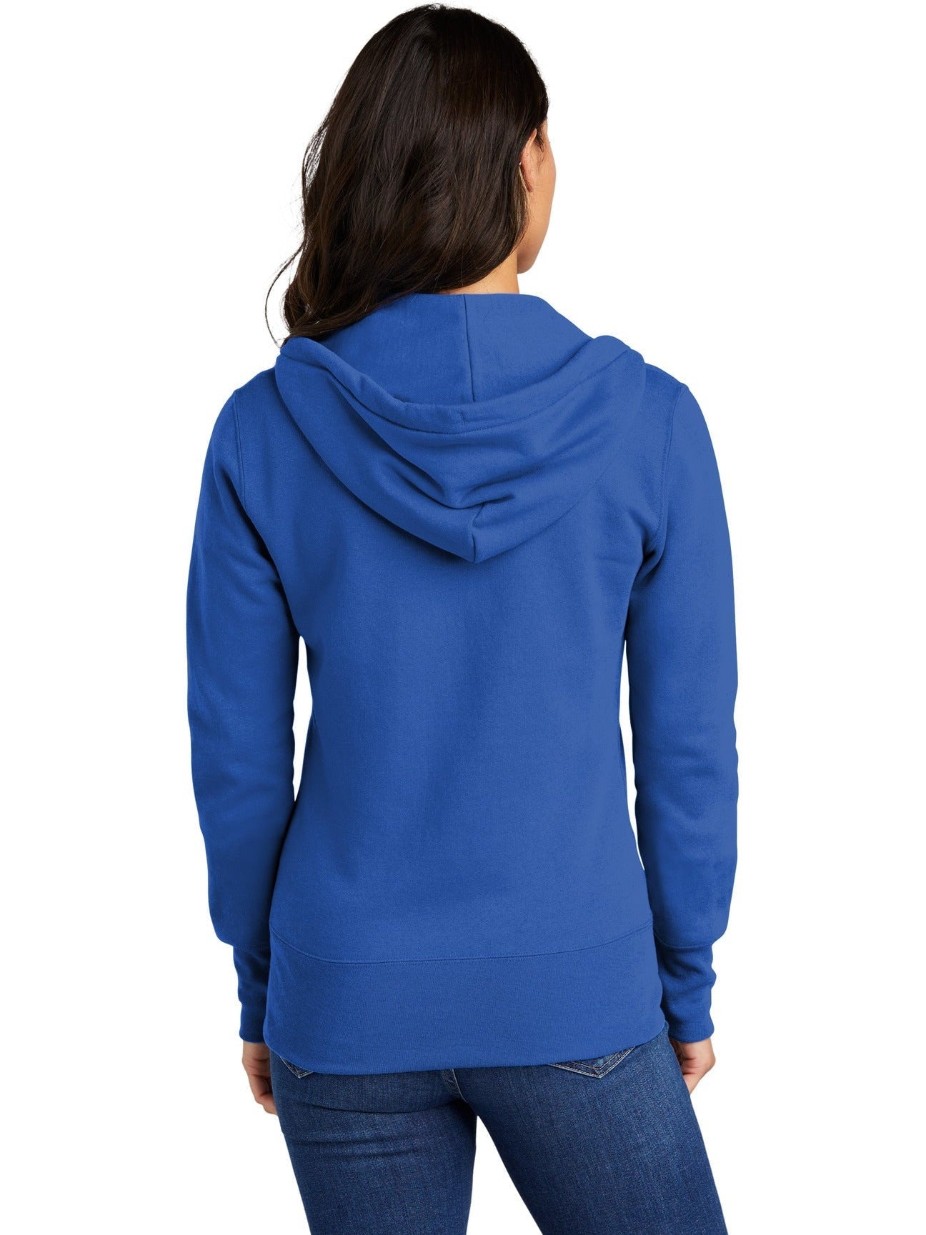 no-logo Port & Company Ladies Core Fleece Full-Zip Hooded Sweatshirt-Regular-Port & Company-Thread Logic
