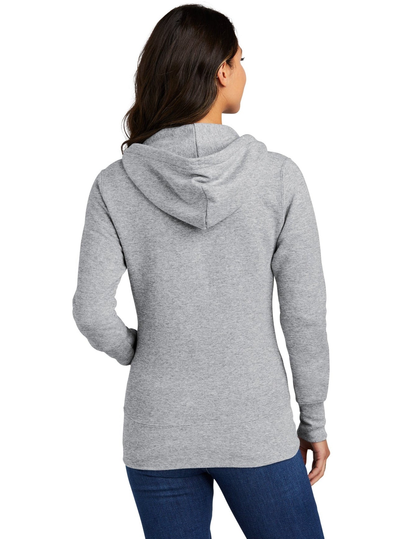 no-logo Port & Company Ladies Core Fleece Full-Zip Hooded Sweatshirt-Regular-Port & Company-Thread Logic