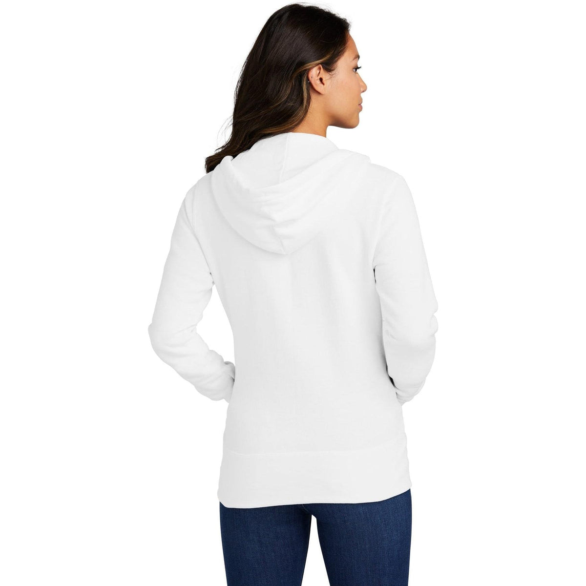 no-logo Port & Company Ladies Core Fleece Full-Zip Hooded Sweatshirt-Regular-Port & Company-Thread Logic