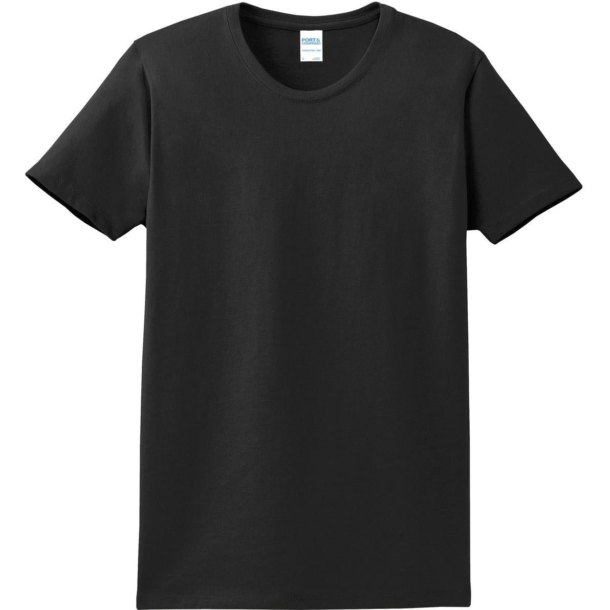 no-logo Port & Company Women's Essential T-Shirt-Polos-Port & Company-Jet Black-XS-Thread Logic