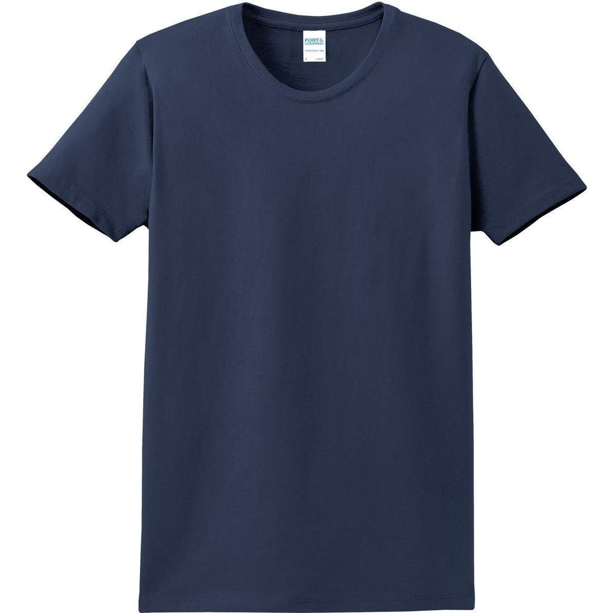 no-logo Port & Company Women's Essential T-Shirt-Polos-Port & Company-Navy-XS-Thread Logic