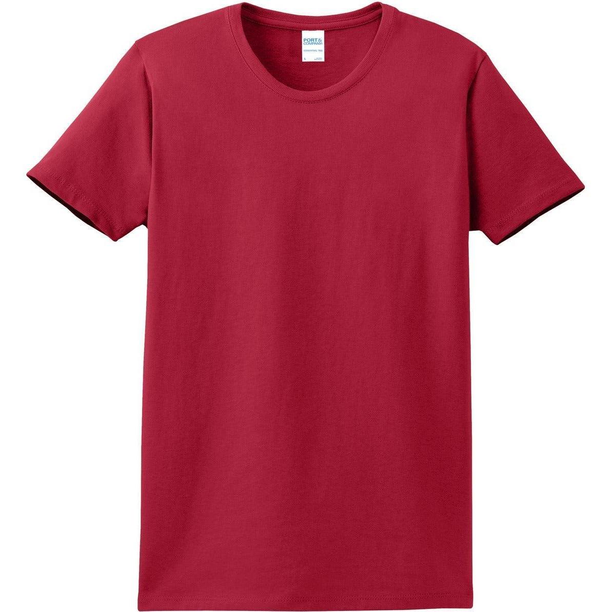 no-logo Port & Company Women's Essential T-Shirt-Polos-Port & Company-Red-XS-Thread Logic