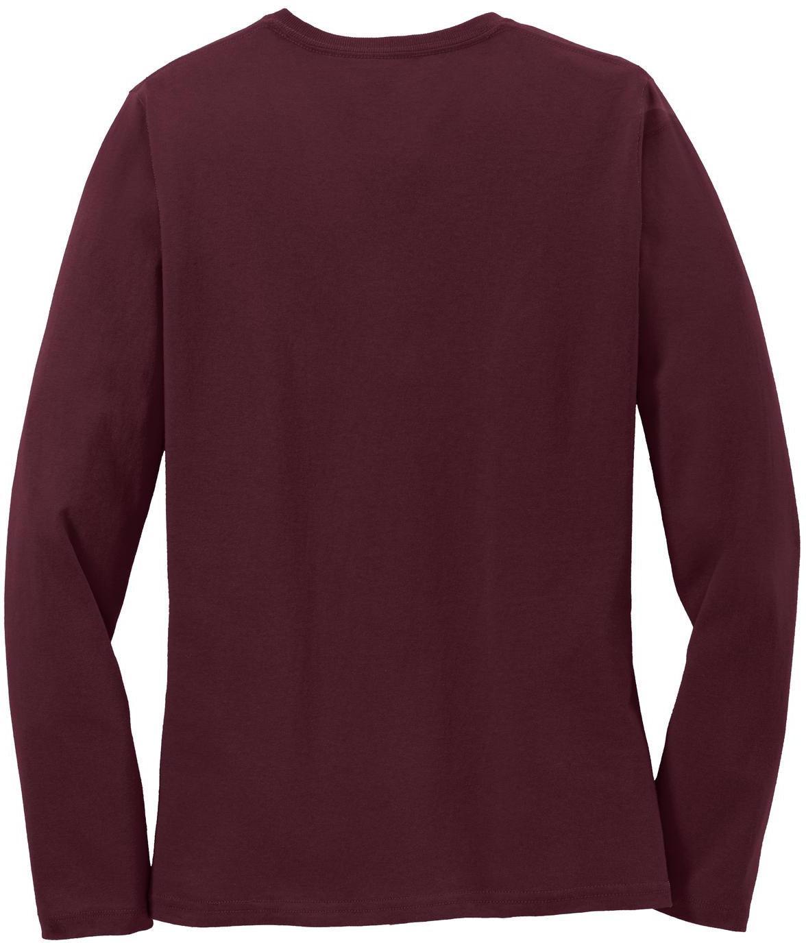 no-logo Port & Company Ladies Long Sleeve Cotton T-Shirt-Regular-Port & Company-Thread Logic
