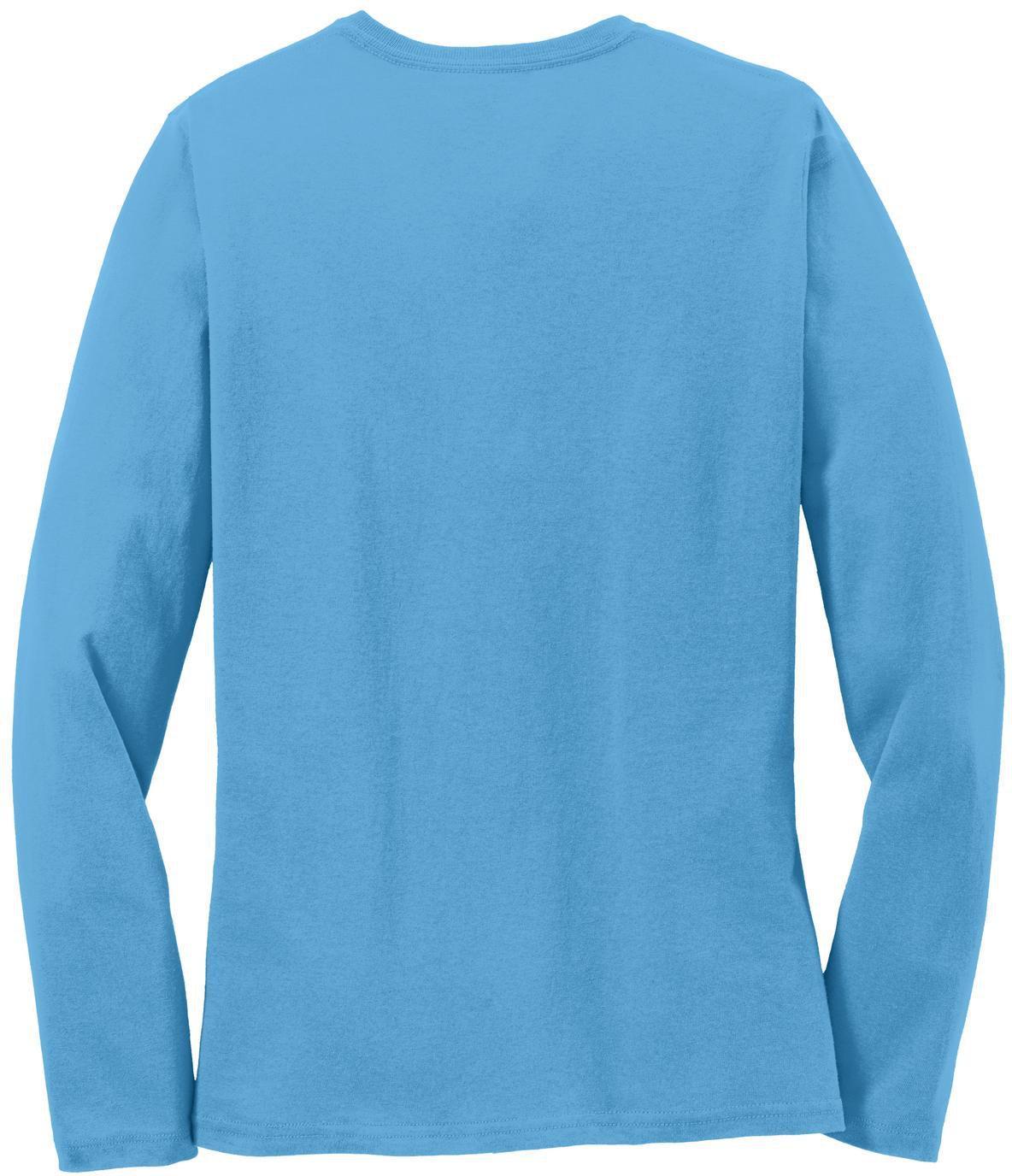 no-logo Port & Company Ladies Long Sleeve Cotton T-Shirt-Regular-Port & Company-Thread Logic